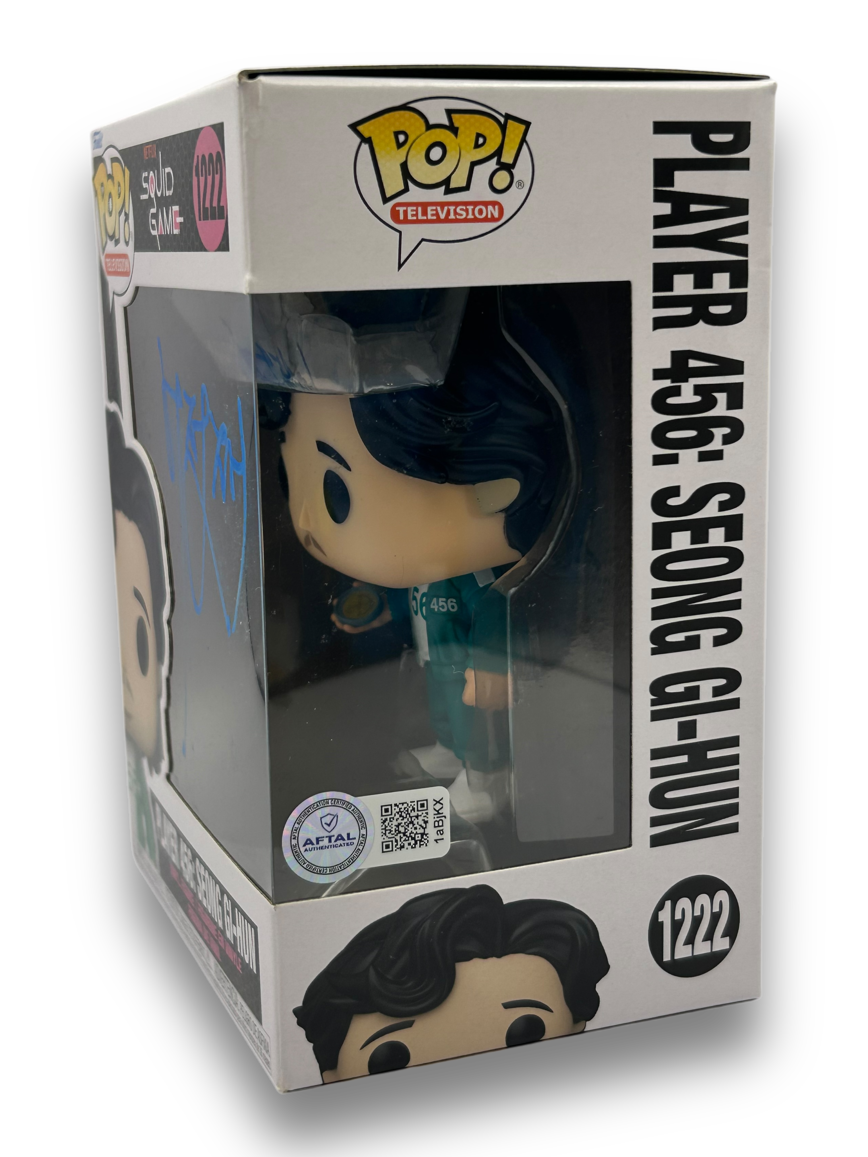 LEE JUNG-JAE SIGNED SQUID GAME #1222 FUNKO POP! (AFTAL AUTHENTICATED)