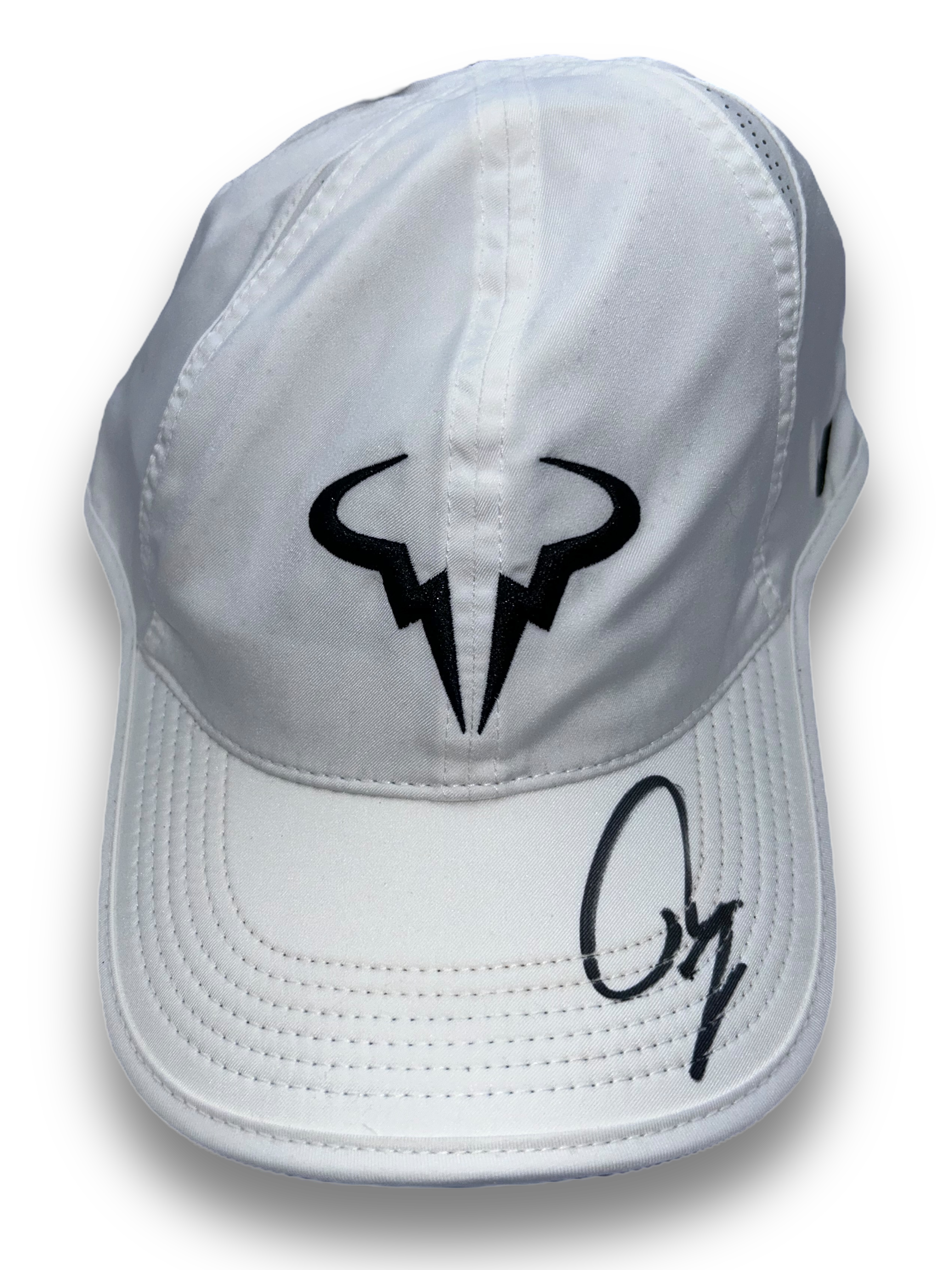 RAFAEL NADAL SIGNED WHITE NADAL NIKE TENNIS CAP (AFTAL COA) 4