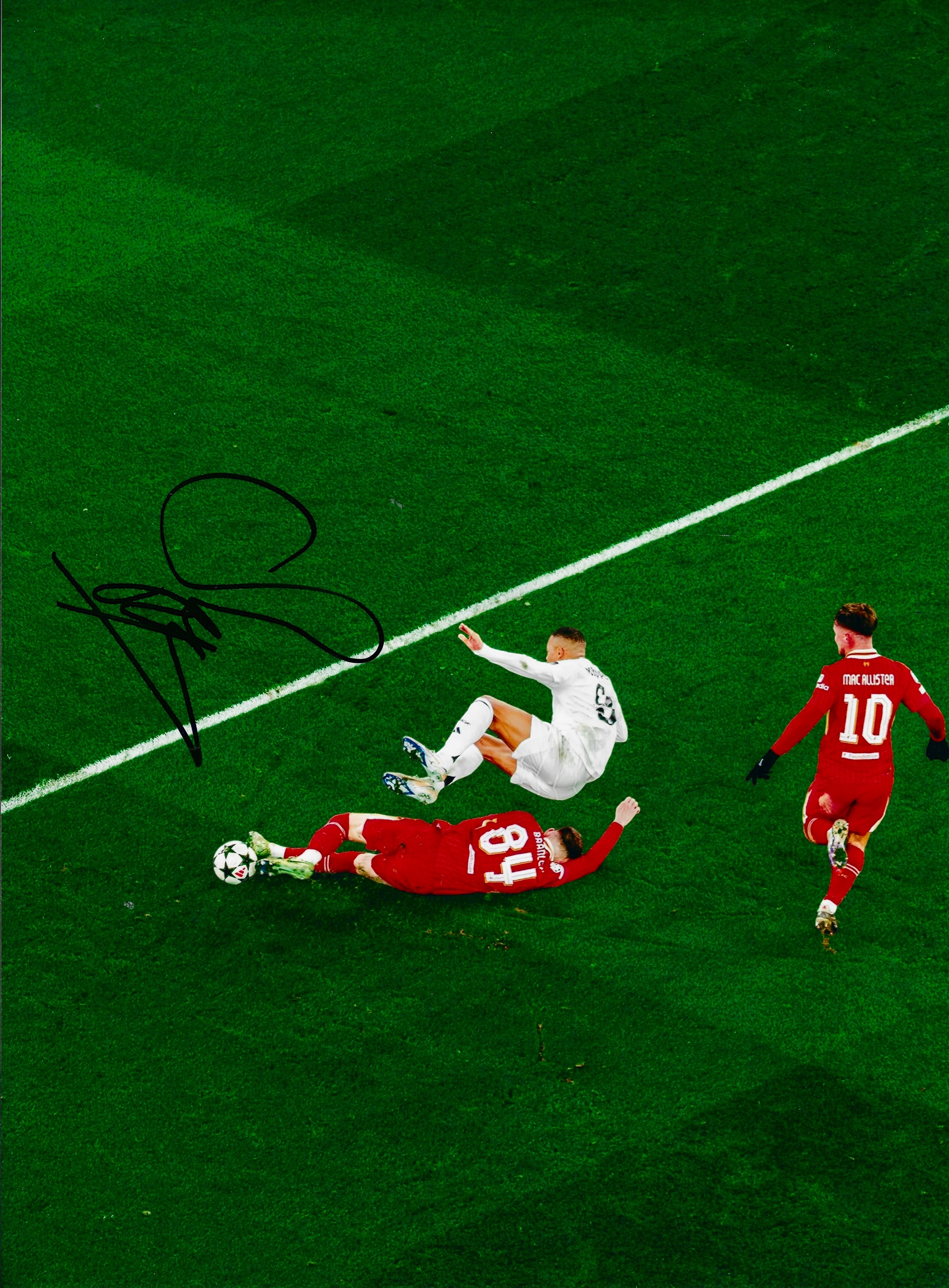 CONOR BRADLEY SIGNED LIVERPOOL FC MBAPPE TACKLE 16X12 PHOTO (AFTAL COA) 6