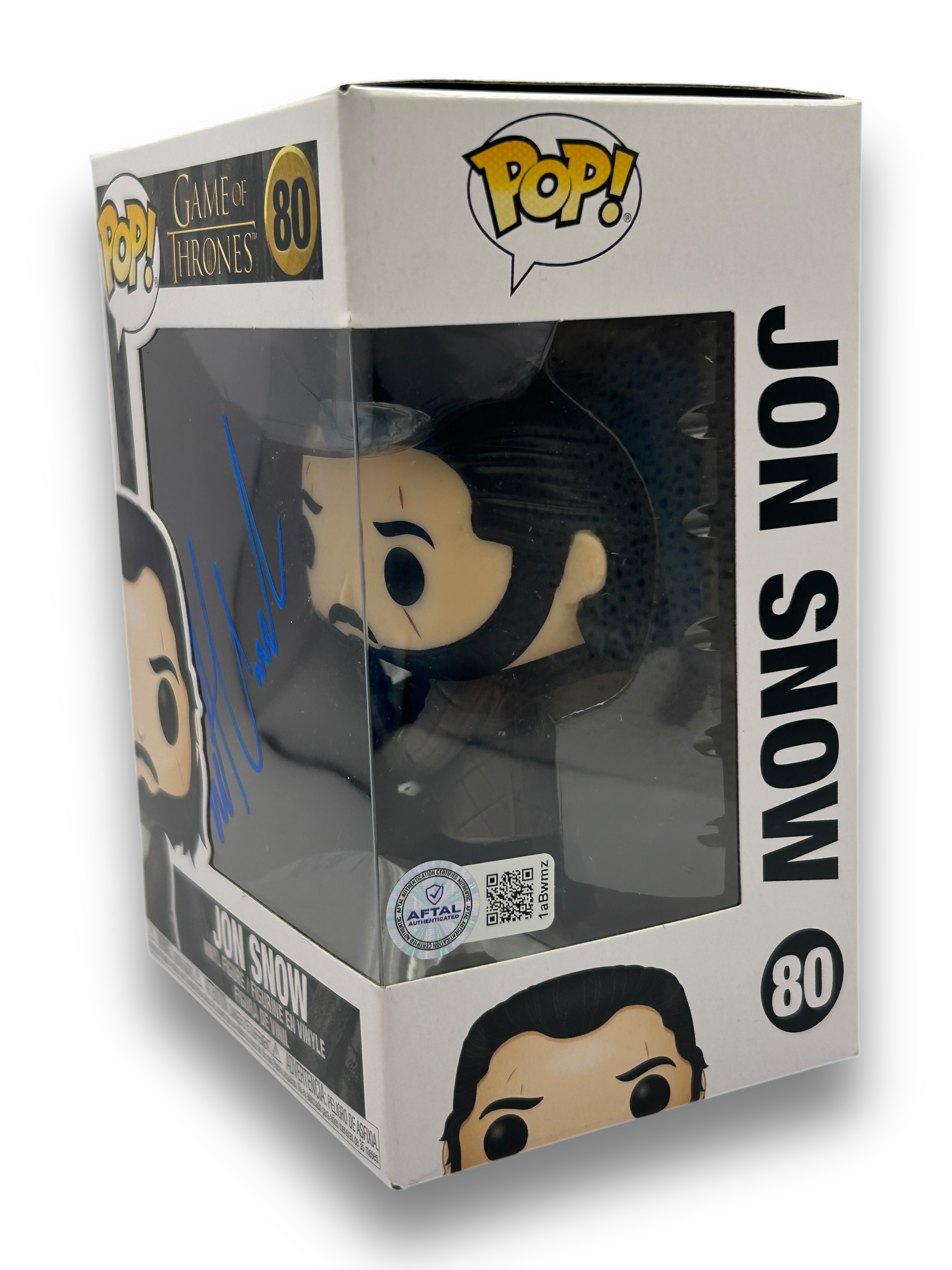 KIT HARINGTON SIGNED JON SNOW GAME OF THRONES #80 FUNKO POP! (AFTAL AUTHENTICATED) 2