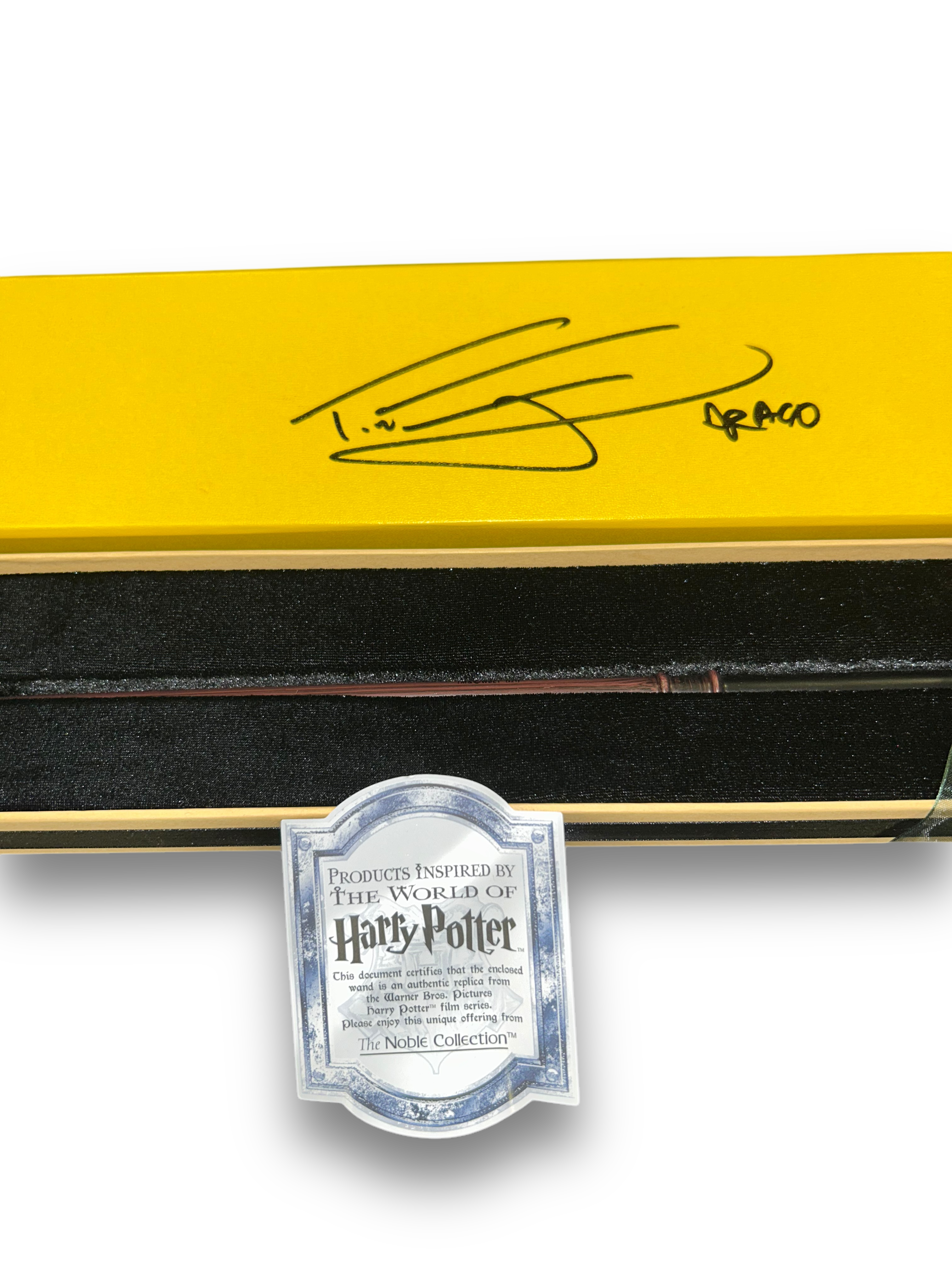 TOM FELTON SIGNED DRACO MALFOY HARRY POTTER WAND MOVIE PROP (AFTAL COA)