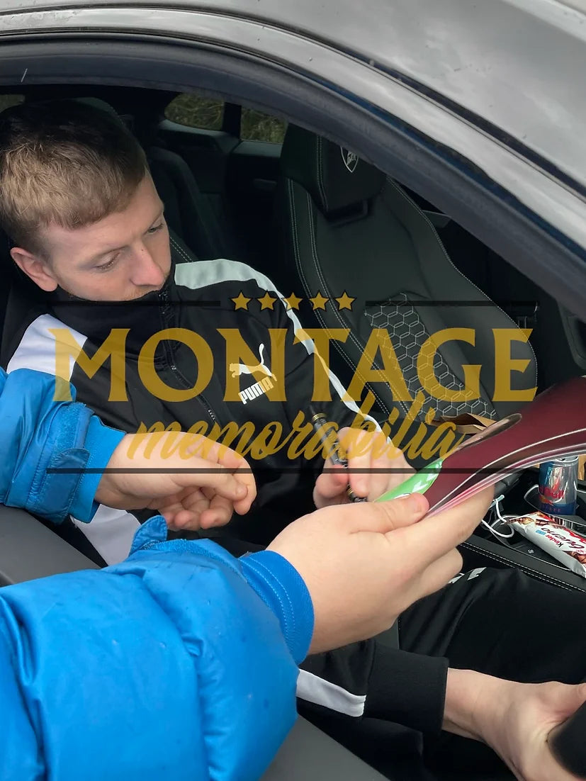 JORDAN PICKFORD SIGNED EVERTON FC 12X8 PHOTOGRAPH (AFTAL COA)