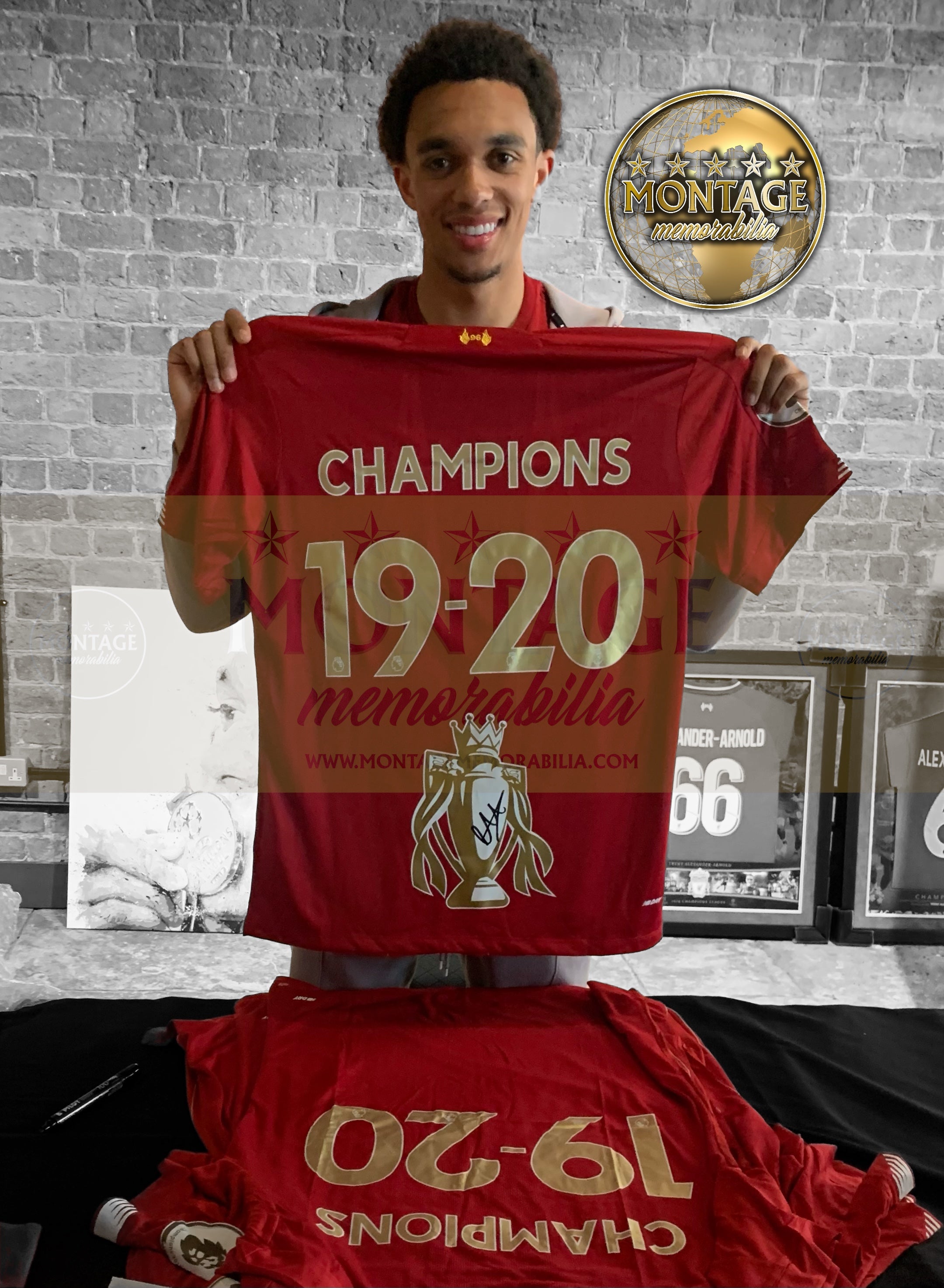 TRENT ALEXANDER-ARNOLD SIGNED FRAMED LIVERPOOL FC CHAMPIONS SHIRT (AFTAL COA)