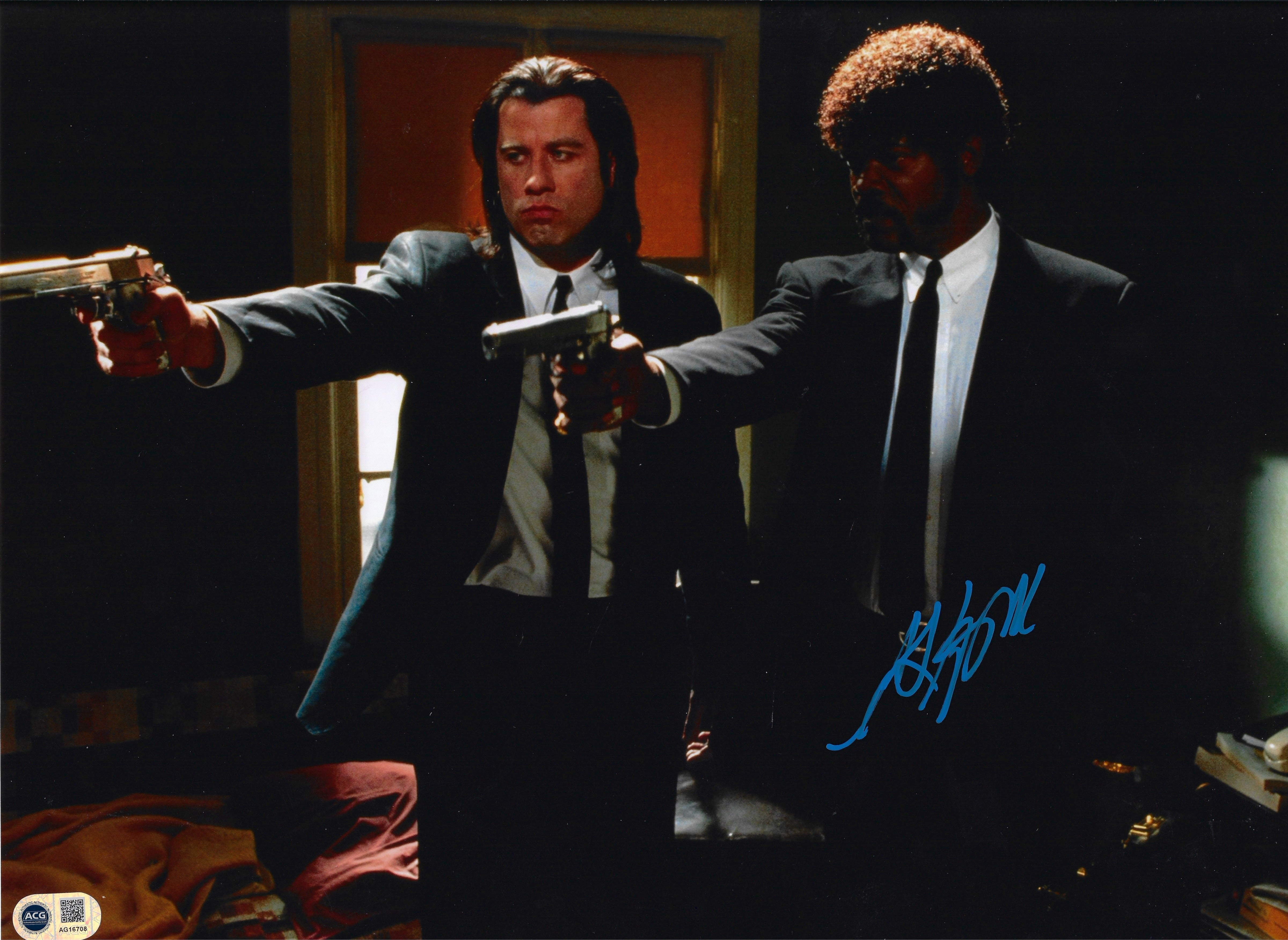SAMUEL L. JACKSON SIGNED PULP FICTION 16x12 PHOTO (ACG CERT AG16708)
