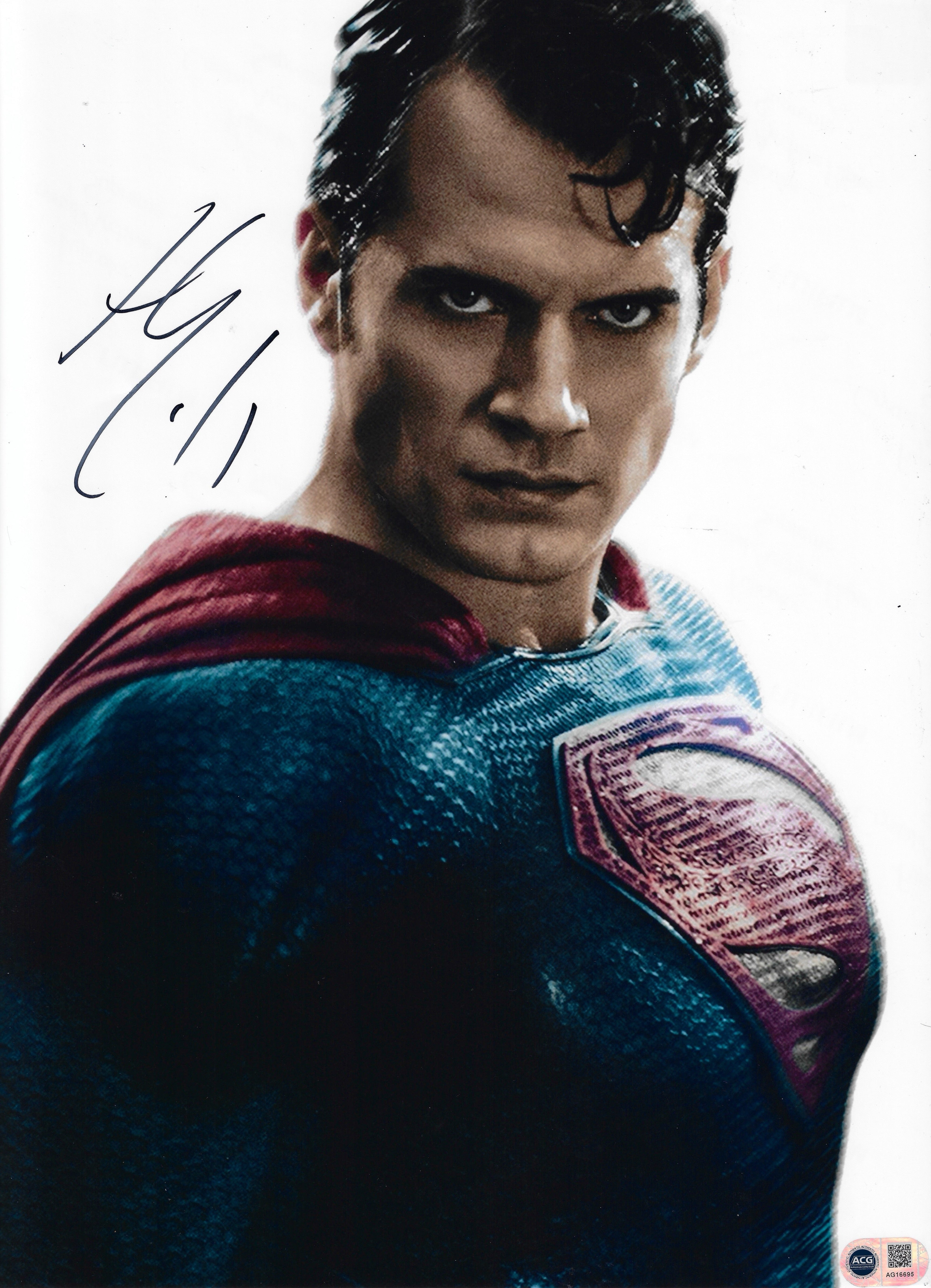 HENRY CAVILL SIGNED SUPERMAN 16x12 PHOTO (ACG CERT AG16695)