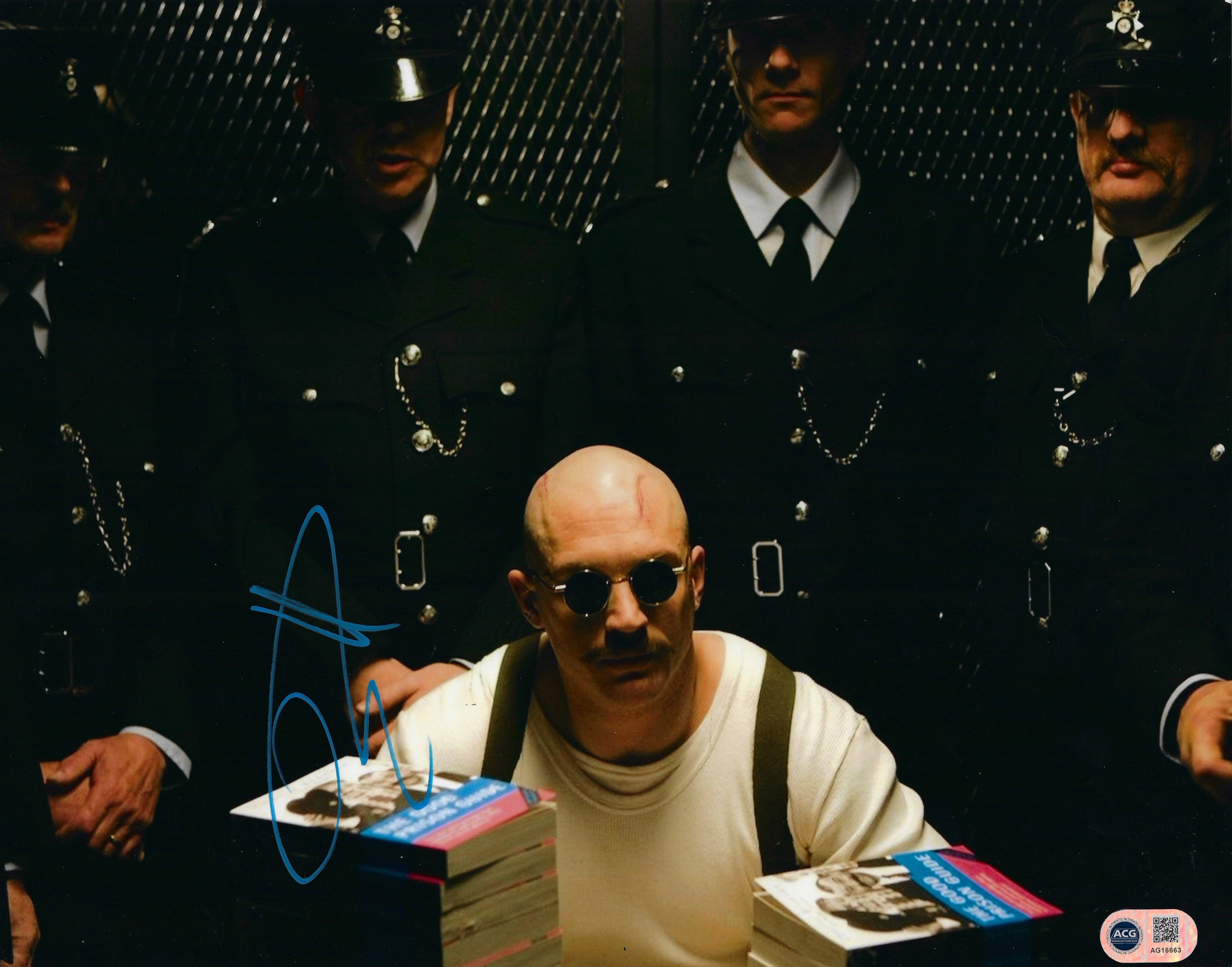 TOM HARDY SIGNED BRONSON 14x11 PHOTOGRAPH (ACG CERT AG16663)