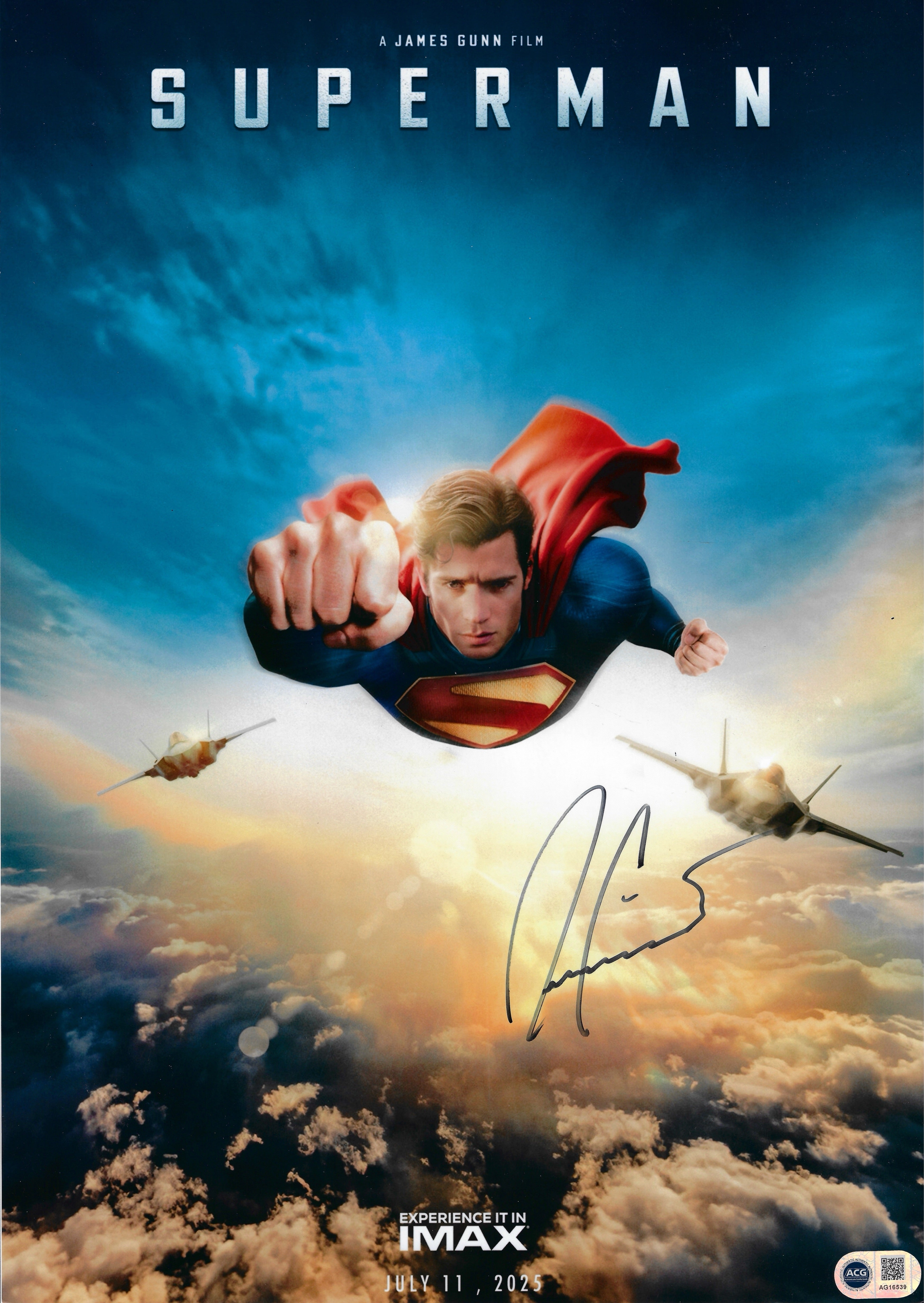 DAVID CORENSWET SIGNED SUPERMAN 16x12 PHOTO (ACG CERT AG16539)