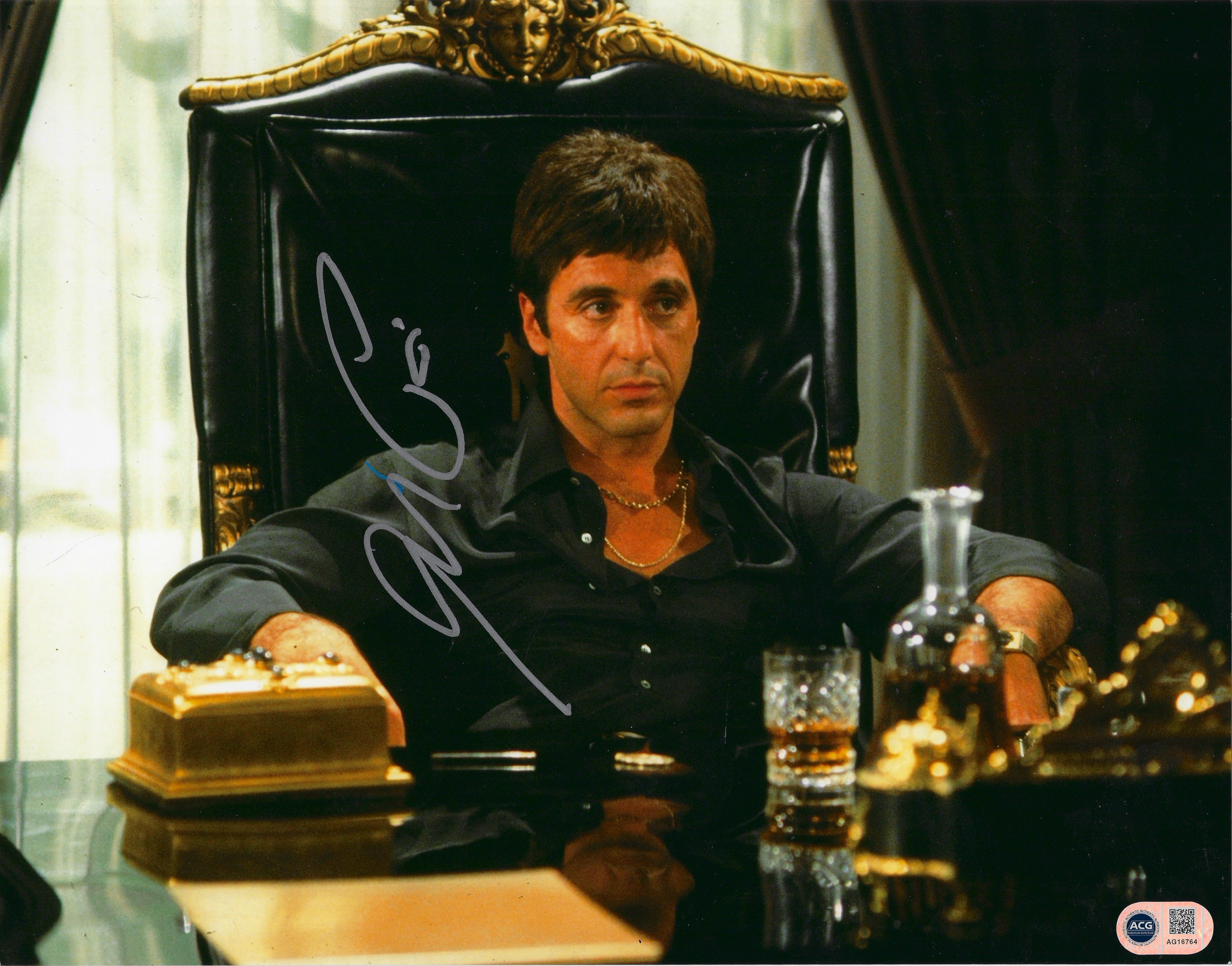AL PACINO SIGNED SCARFACE TONY MONTANA 14x11 PHOTO (ACG CERT AG16764)