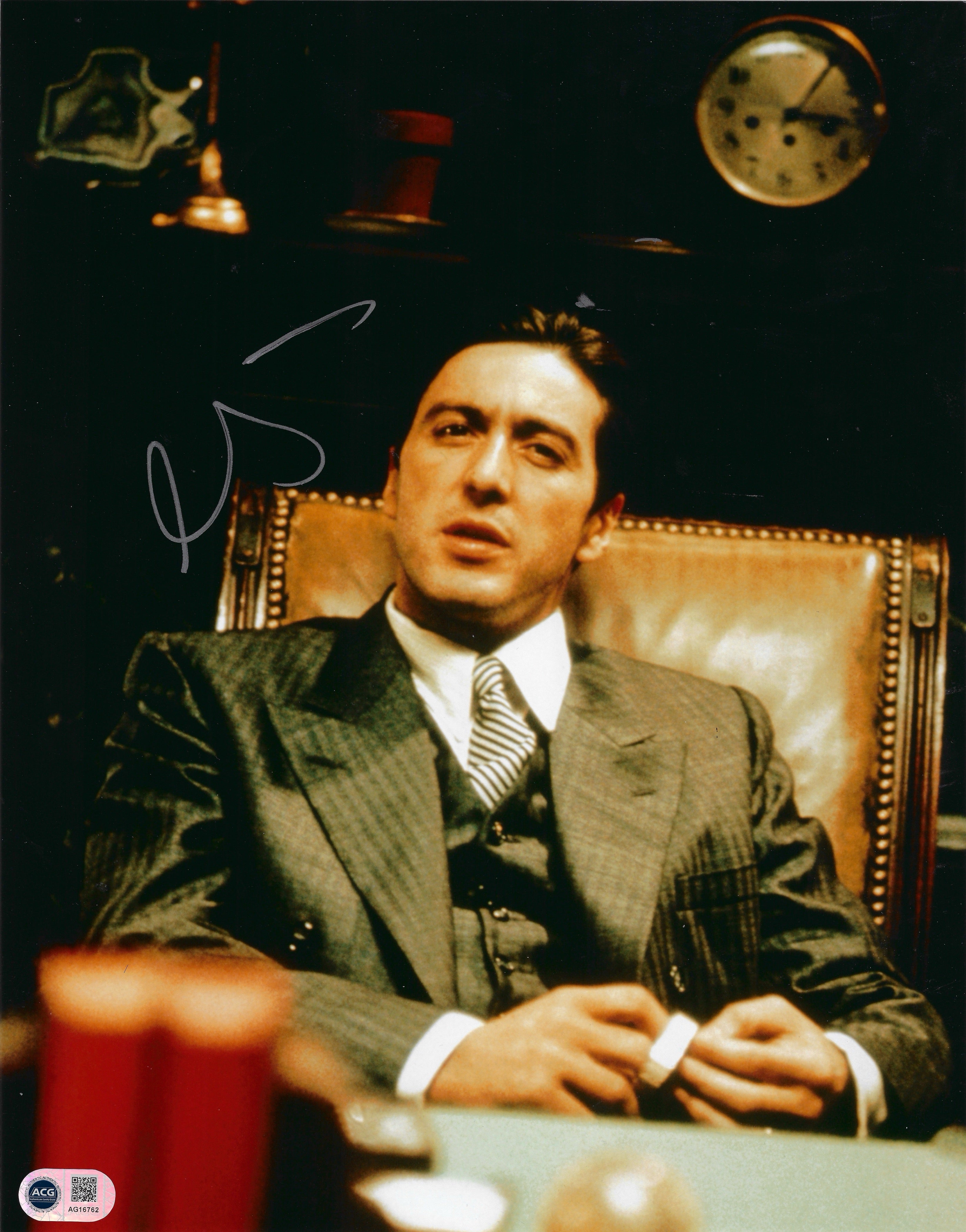 AL PACINO SIGNED THE GODFATHER MICHAEL CORLEONE 14x11 PHOTO (ACG CERT AG16762)