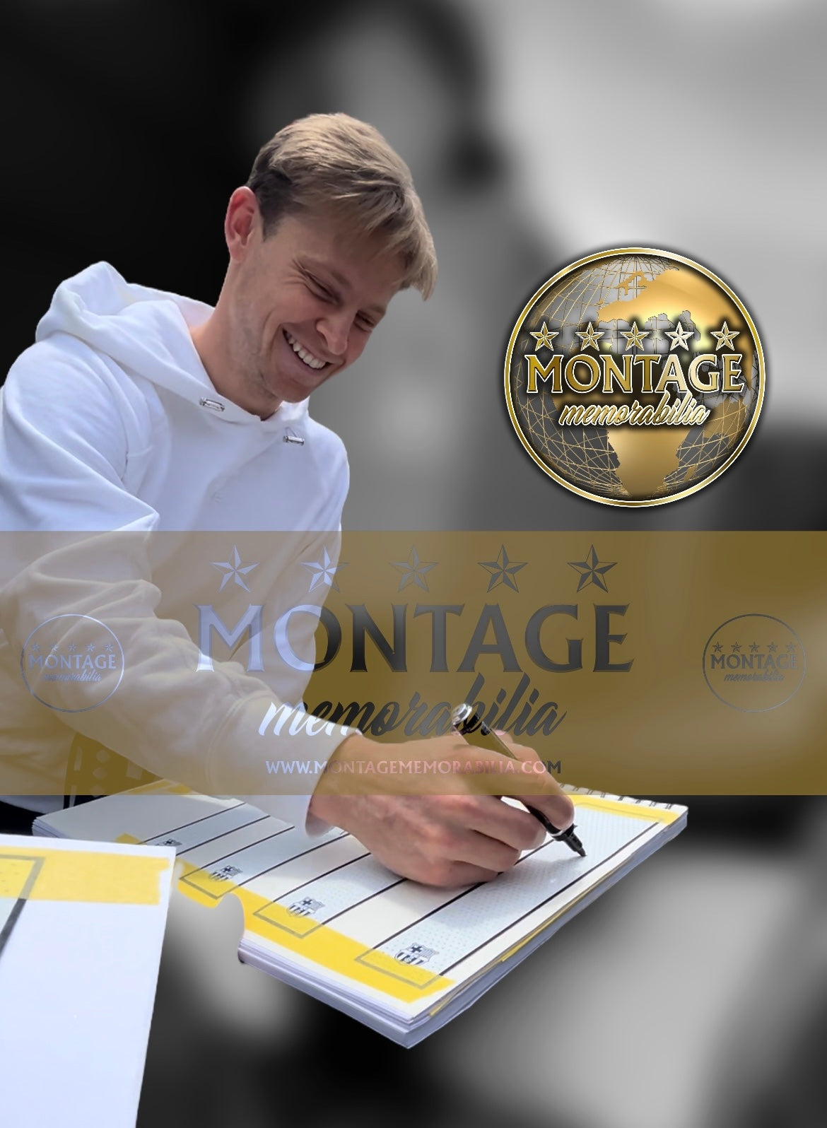 FRENKIE DE JONG SIGNED FC BARCELONA 2023/24 HOME SHIRT (AFTAL COA)