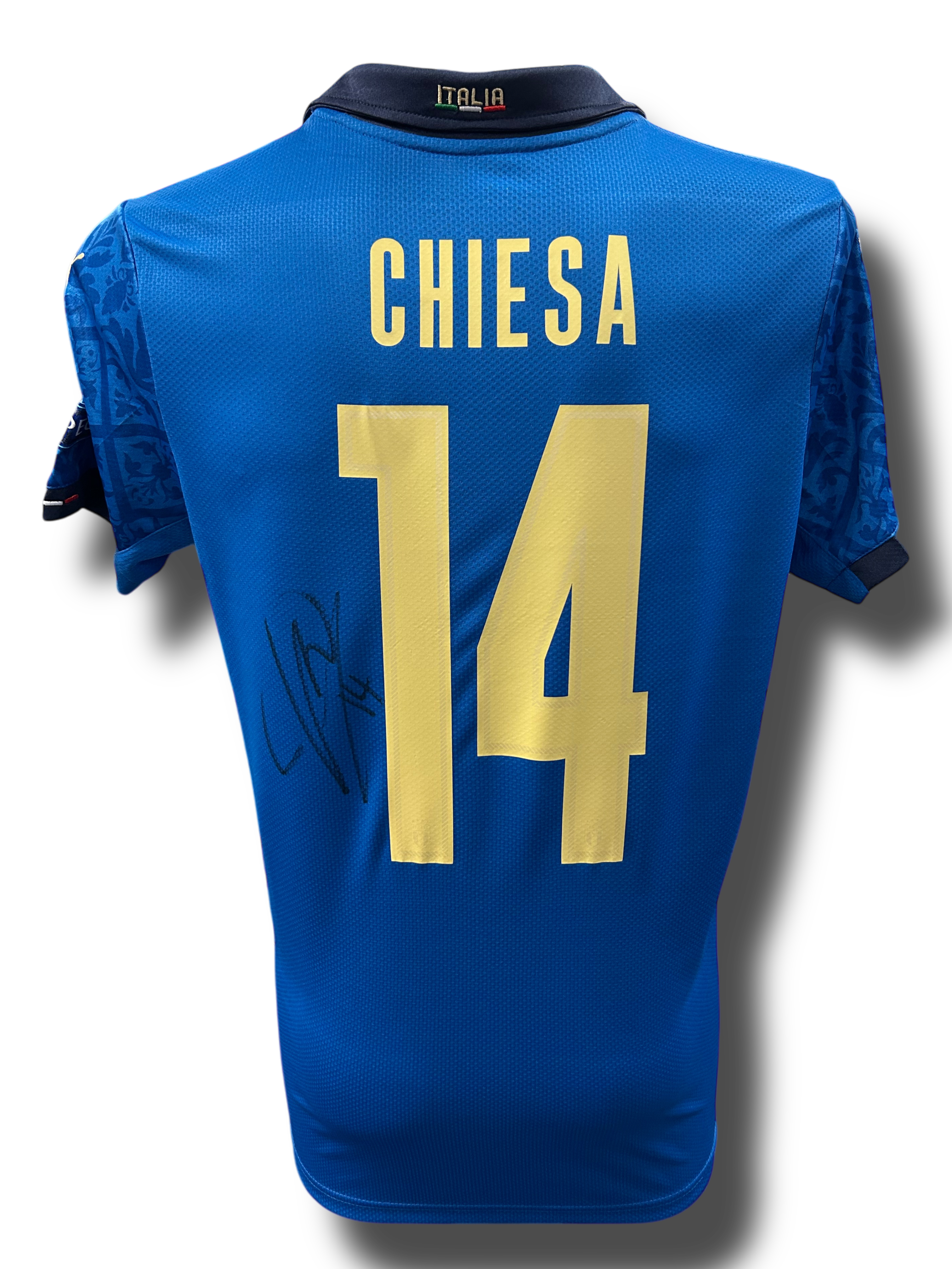 FEDERICO CHIESA SIGNED EURO 2020 ITALY WINNERS HOME SHIRT (AFTAL COA)