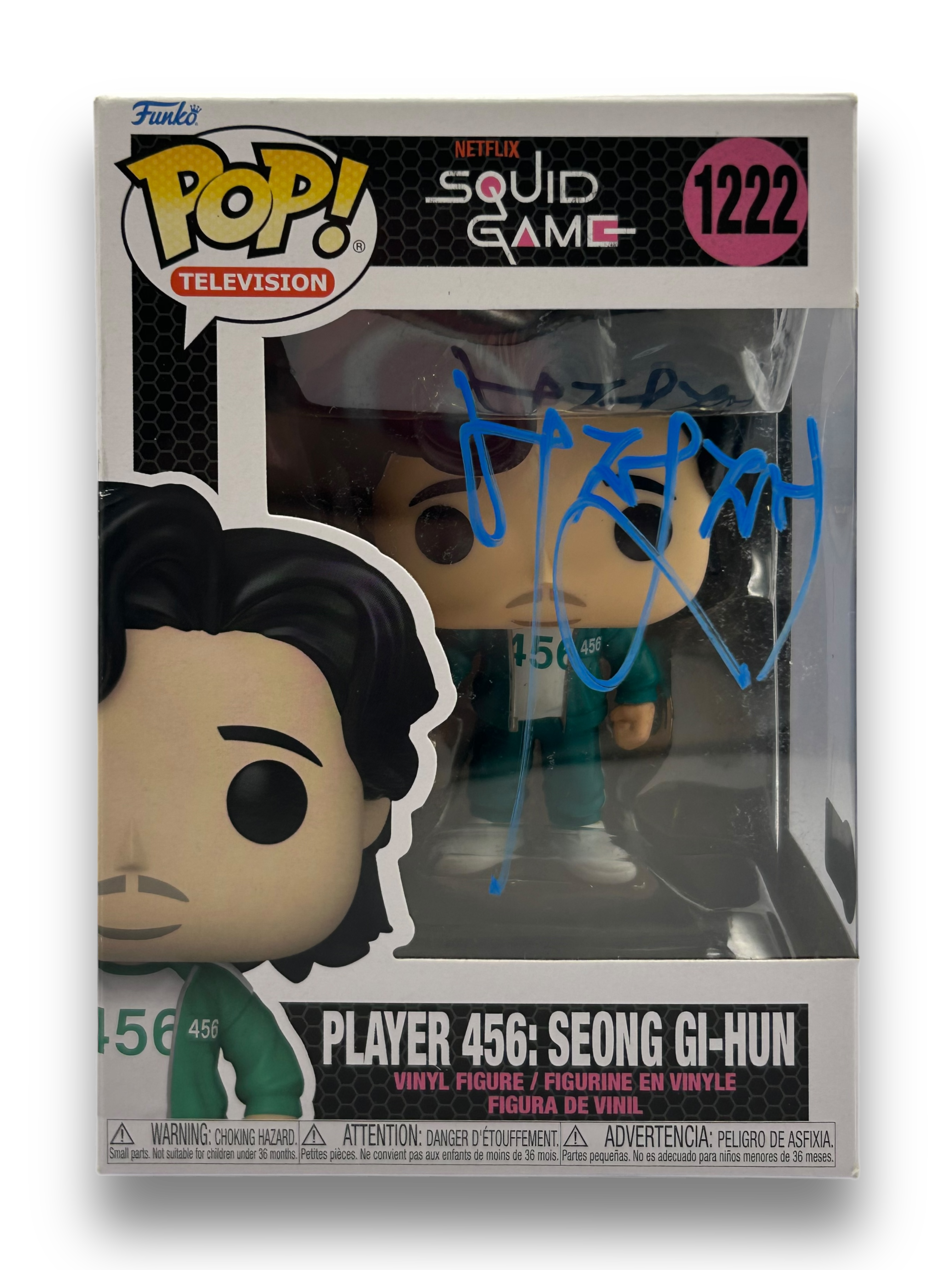 LEE JUNG-JAE SIGNED SQUID GAME #1222 FUNKO POP! (AFTAL AUTHENTICATED)