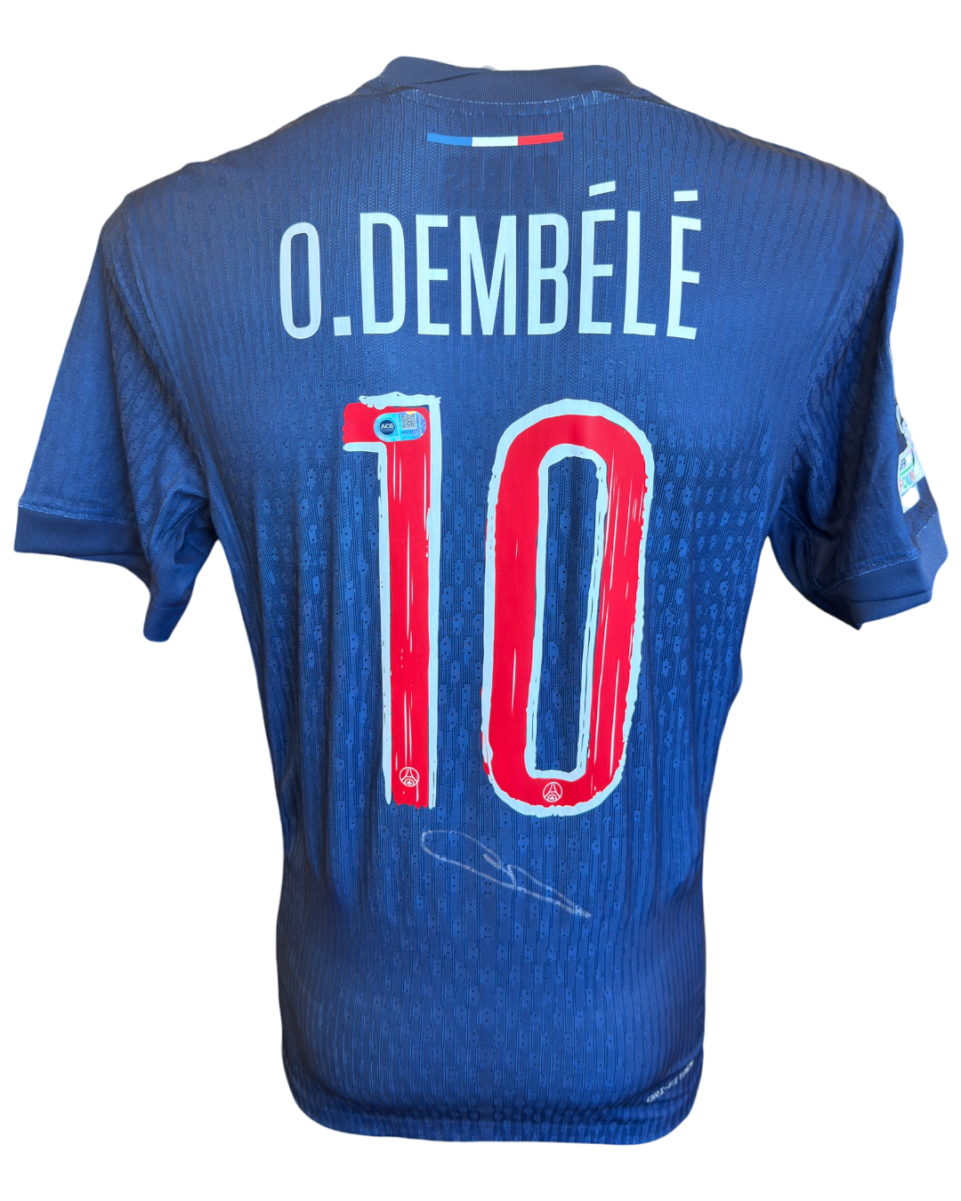 OUSMANE DEMBELE SIGNED 24/25 PARIS SAINT-GERMAIN HOME SHIRT (ACG CERT AG19118)