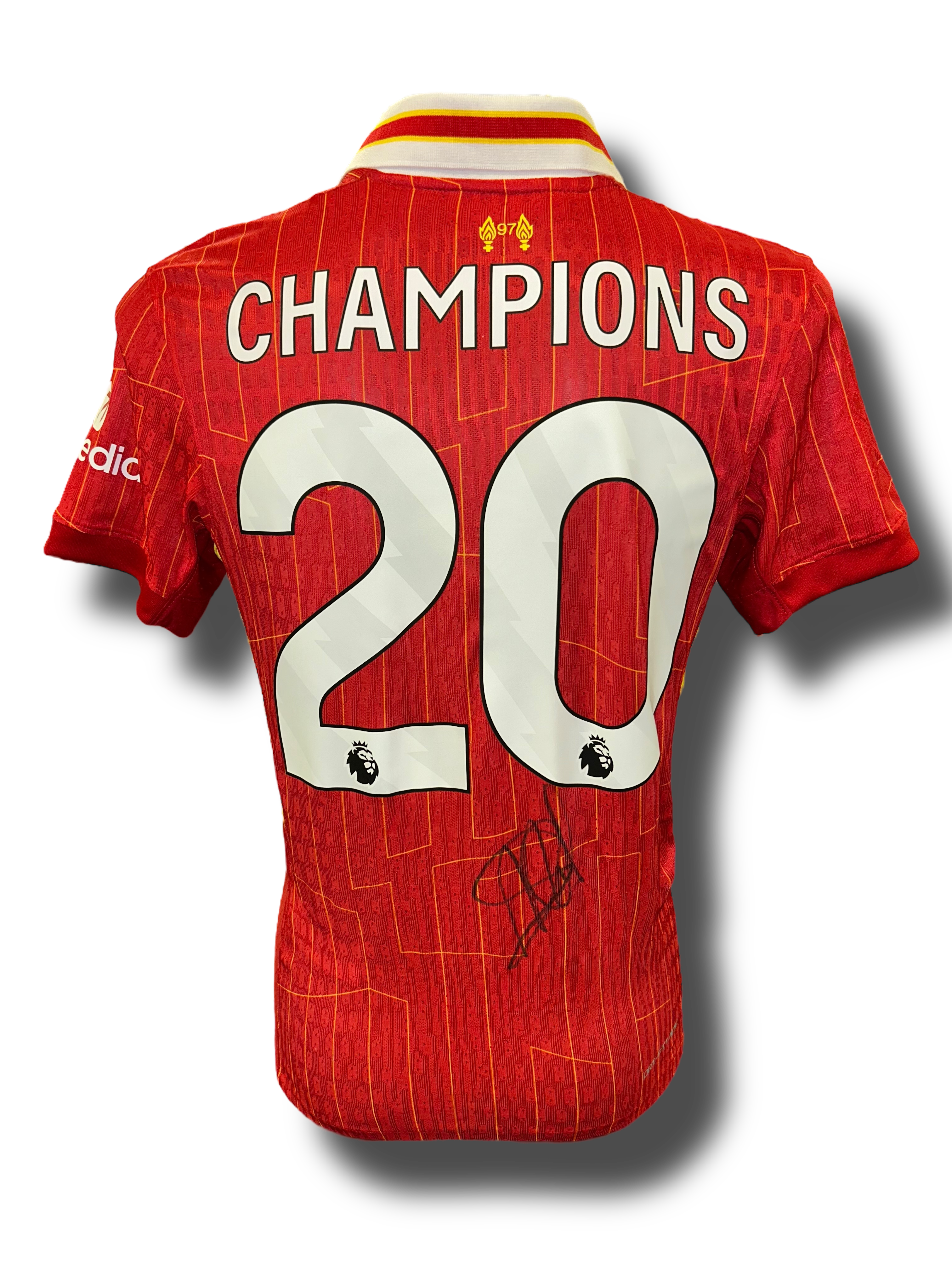 ARNE SLOT SIGNED LIVERPOOL FC 24/25 PL CHAMPIONS HOME SHIRT (AFTAL COA)