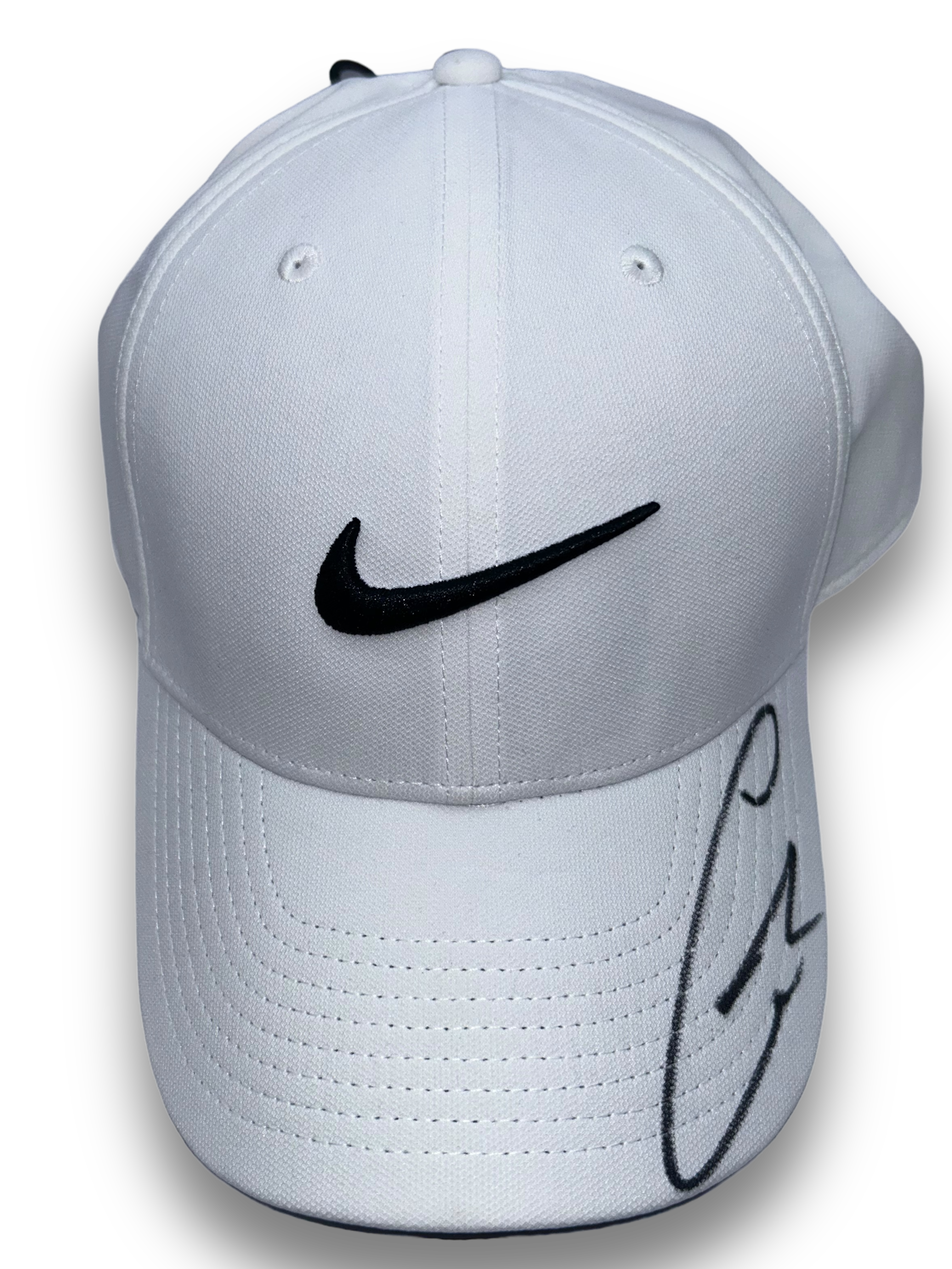 CARLOS ALCARAZ SIGNED WHITE NIKE TENNIS CAP WIMBLEDON (ACG CERT AG17608)