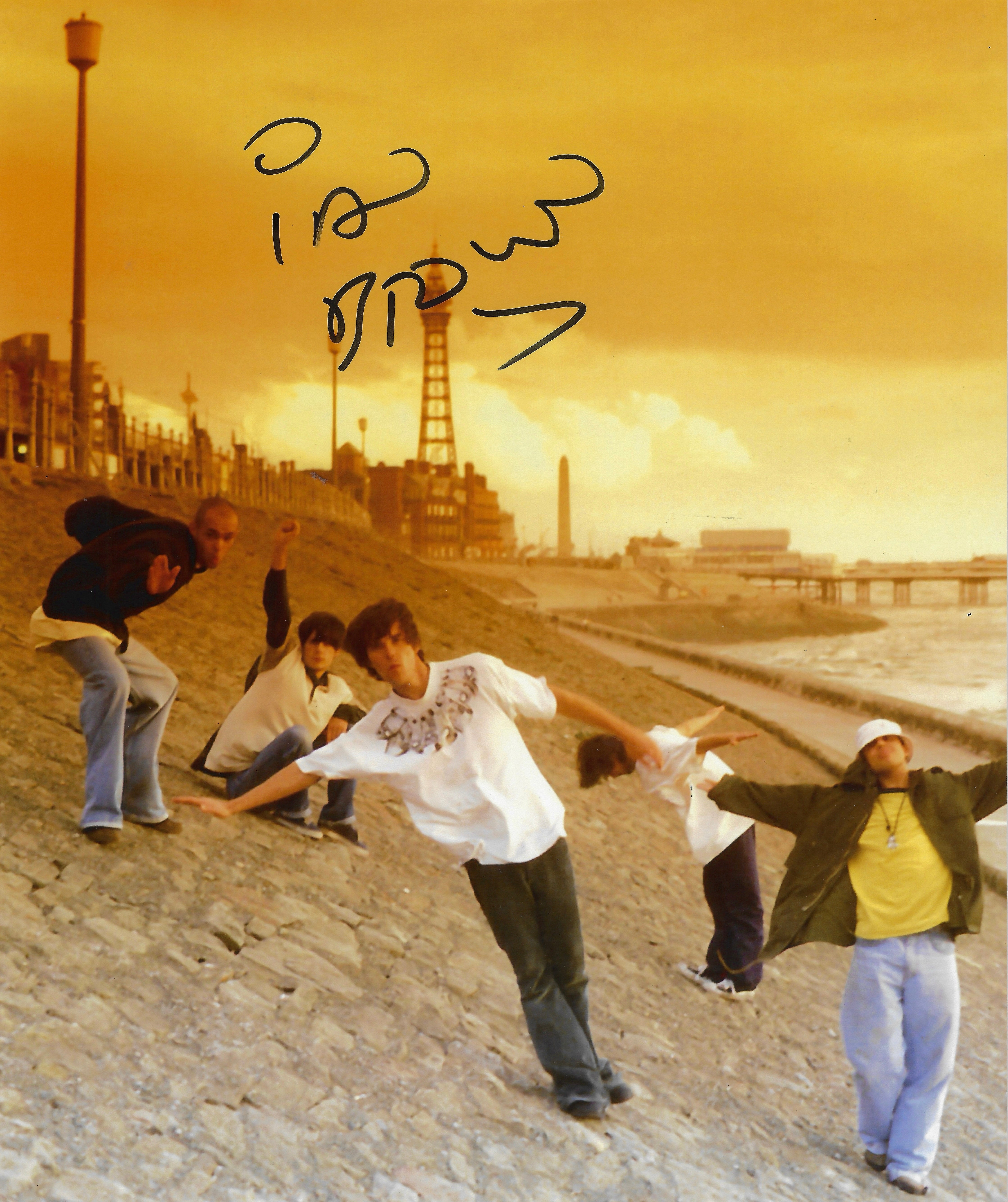 IAN BROWN SIGNED 12x10 STONE ROSES PHOTOGRAPH 2 (AFTAL COA)