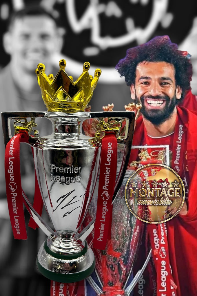 MO SALAH SIGNED LIVERPOOL FC REPLICA PREMIER LEAGUE TROPHY 32CM (ACG CERT AG18831)