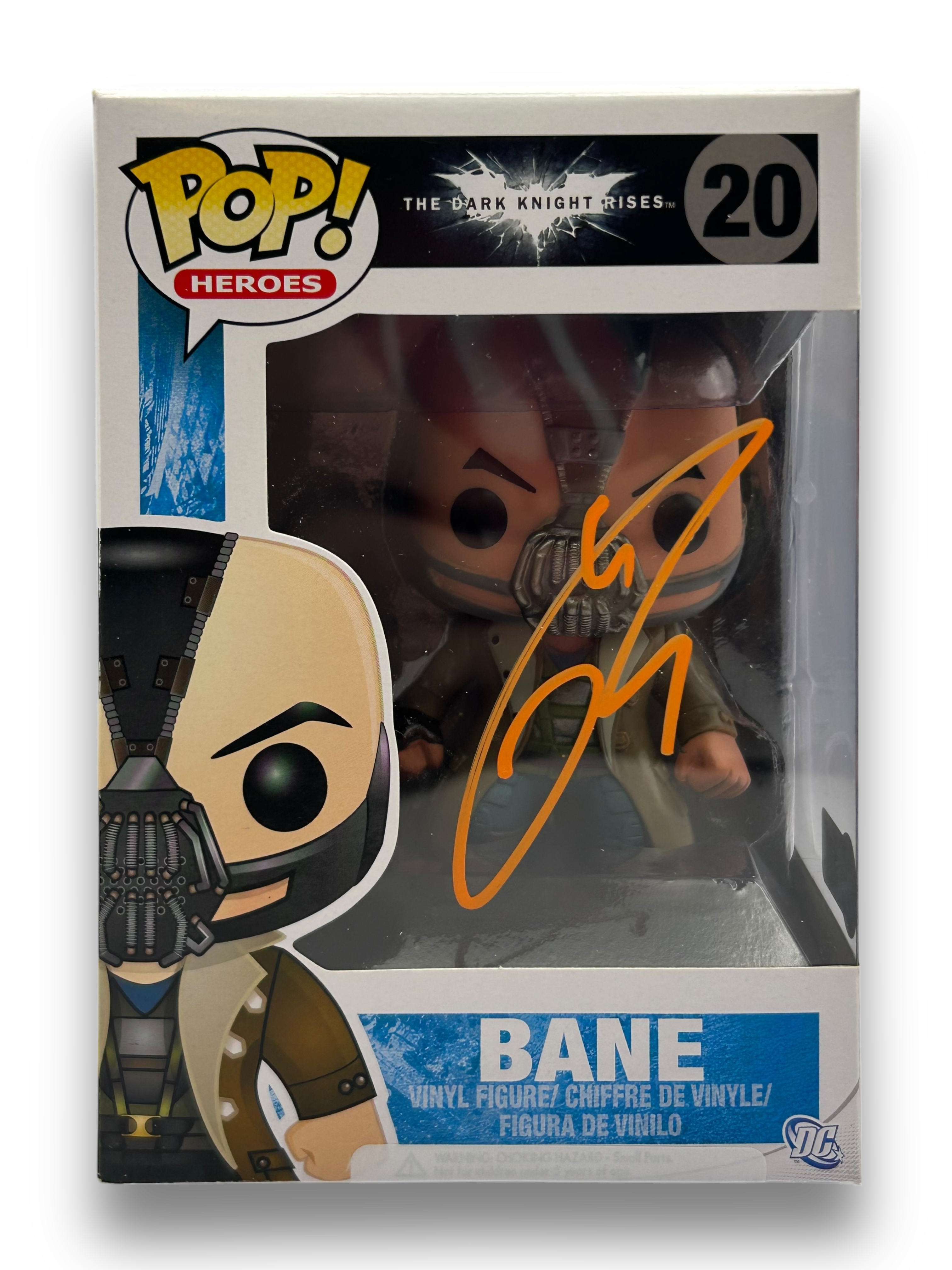 TOM HARDY SIGNED BANE DARK KNIGHT RISES #20 FUNKO POP! (AFTAL AUTHENTICATED)