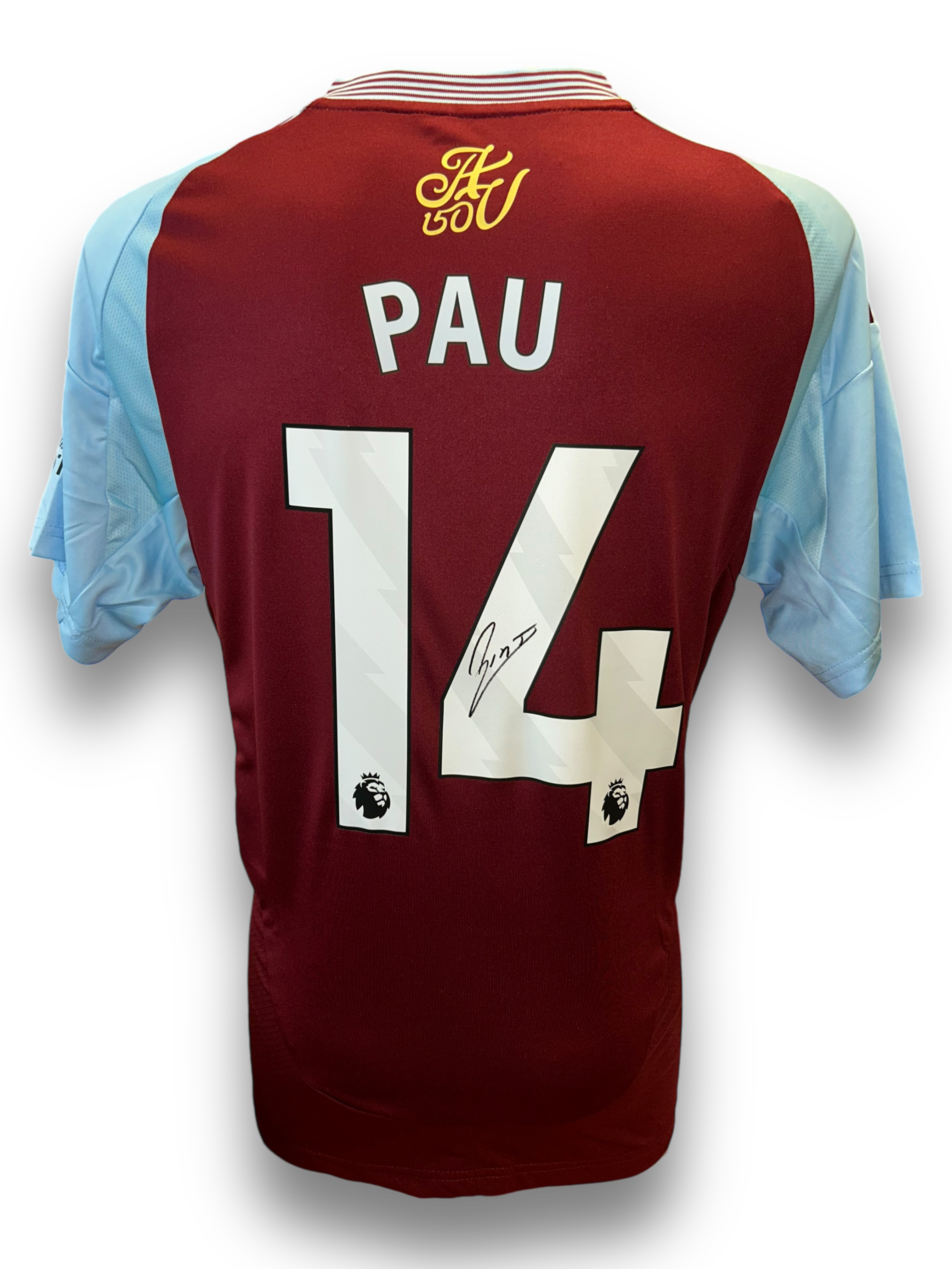 PAU TORRES SIGNED ASTON VILLA 2024/25 HOME SHIRT (AFTAL COA)