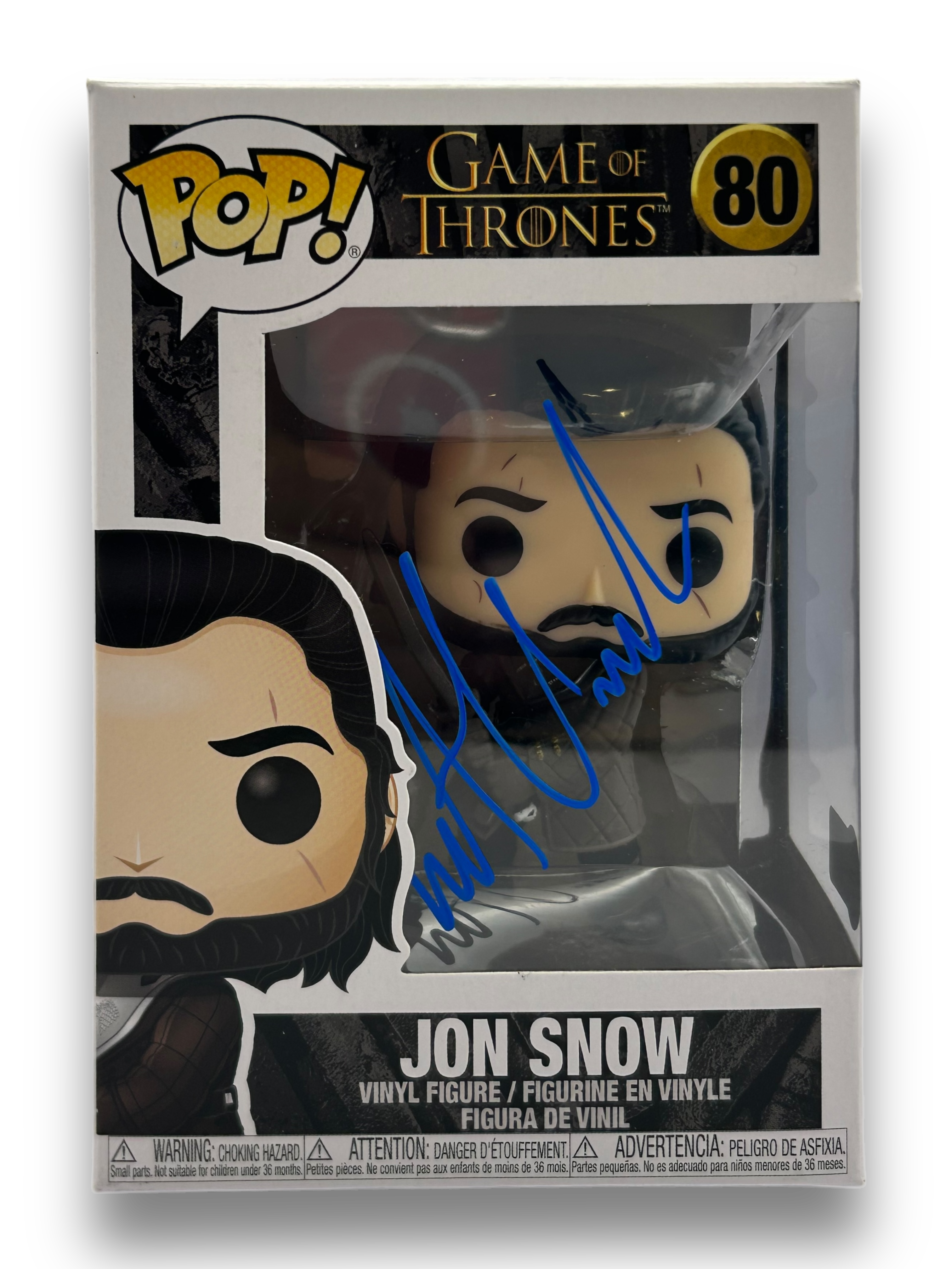 KIT HARINGTON SIGNED JON SNOW GAME OF THRONES #80 FUNKO POP! (AFTAL AUTHENTICATED) 2