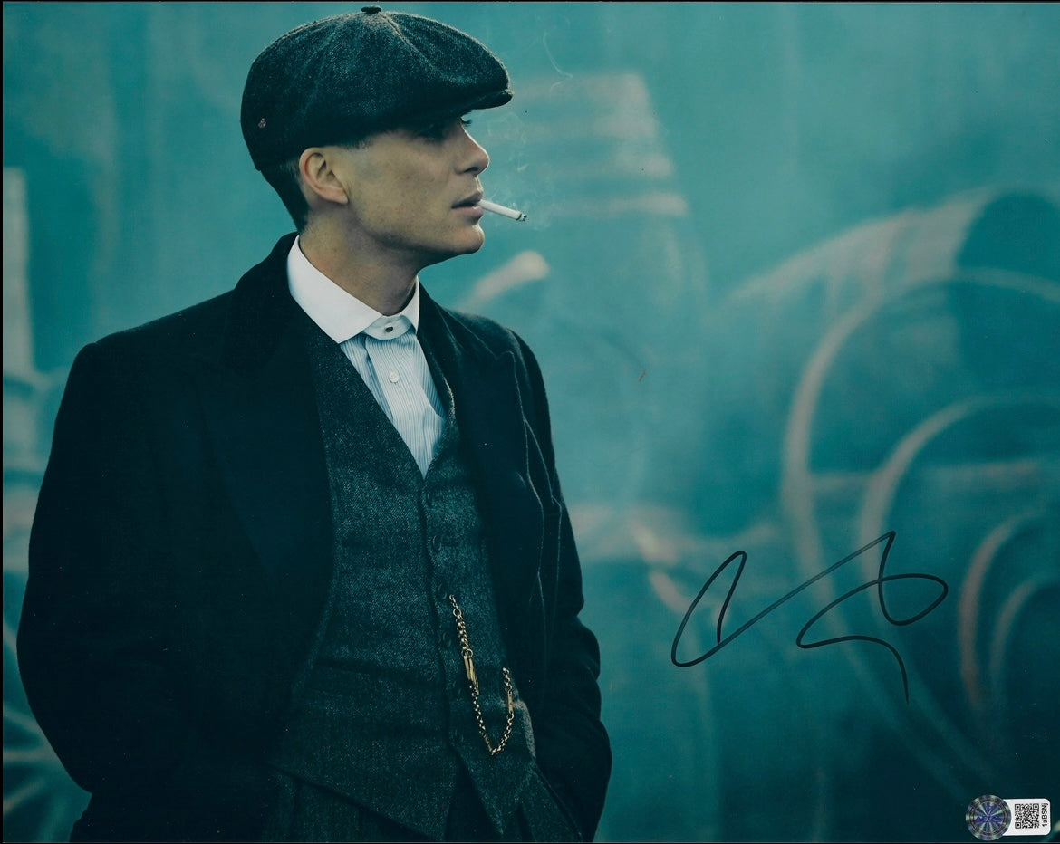 CILLIAN MURPHY SIGNED PEAKY BLINDERS 14x11 PHOTOGRAPH (AFTAL AUTHENTICATED)