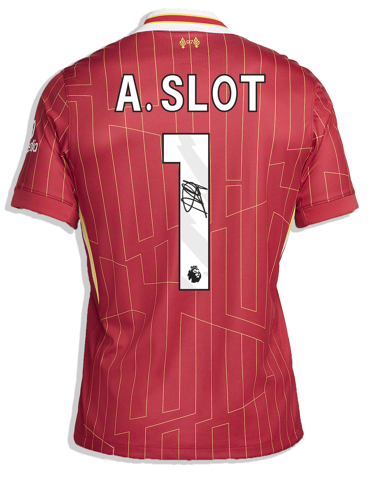 ARNE SLOT SIGNED LIVERPOOL FC 24/25 HOME SHIRT A. SLOT 1 (AFTAL COA)