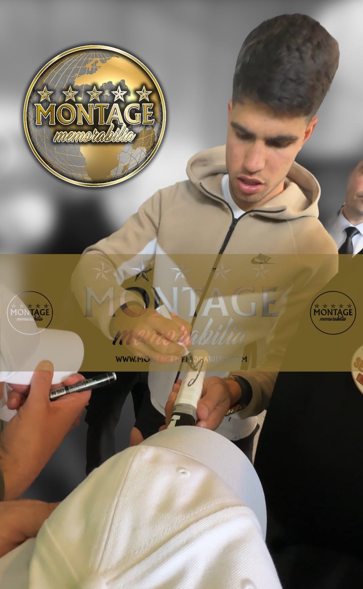 CARLOS ALCARAZ SIGNED WHITE NIKE TENNIS CAP WIMBLEDON (ACG CERT AG17608)