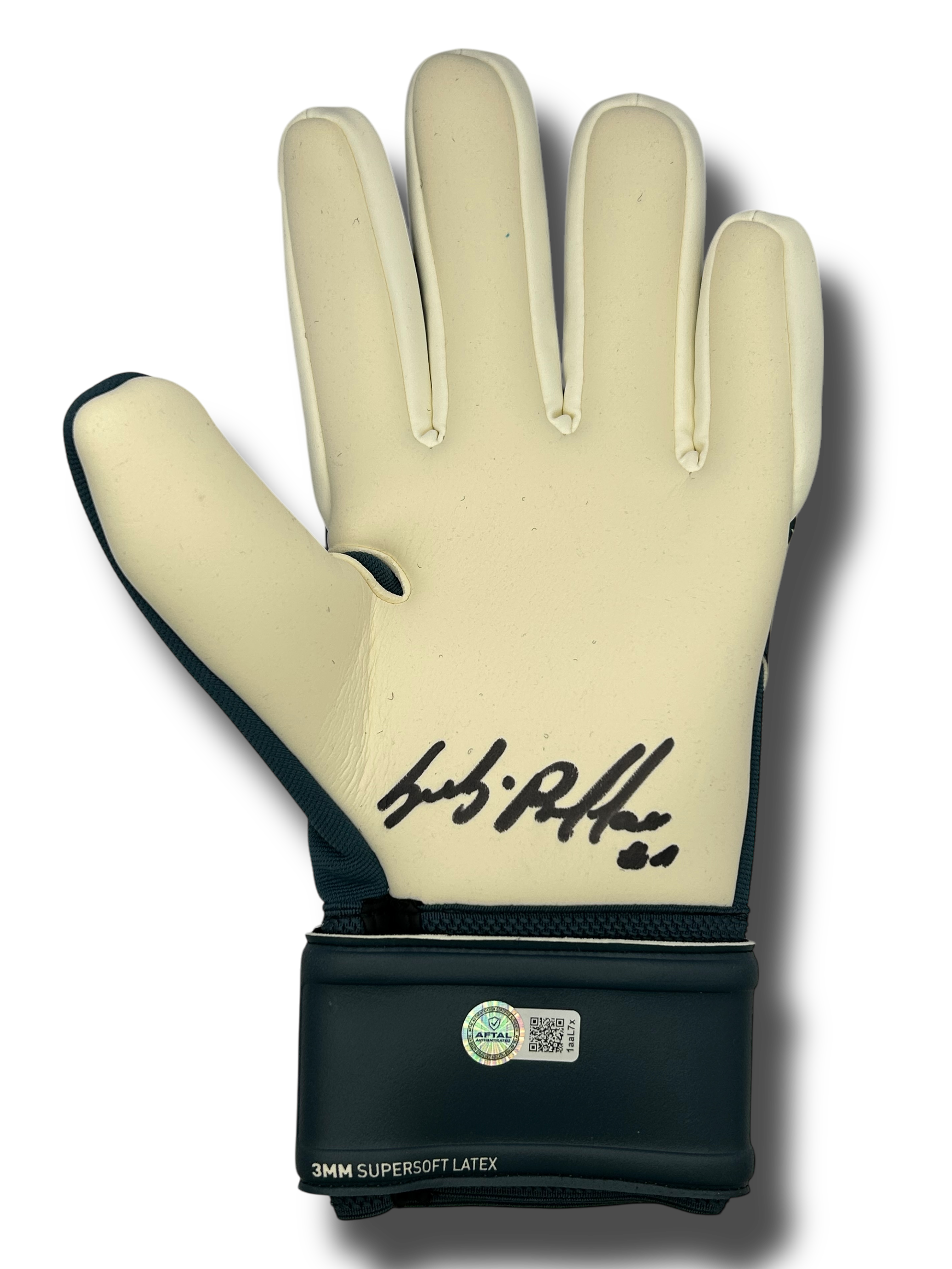 GIANLUIGI BUFFON SIGNED PUMA NAVY GOALKEEPER GLOVE L (AFTAL AUTHENTICATED)