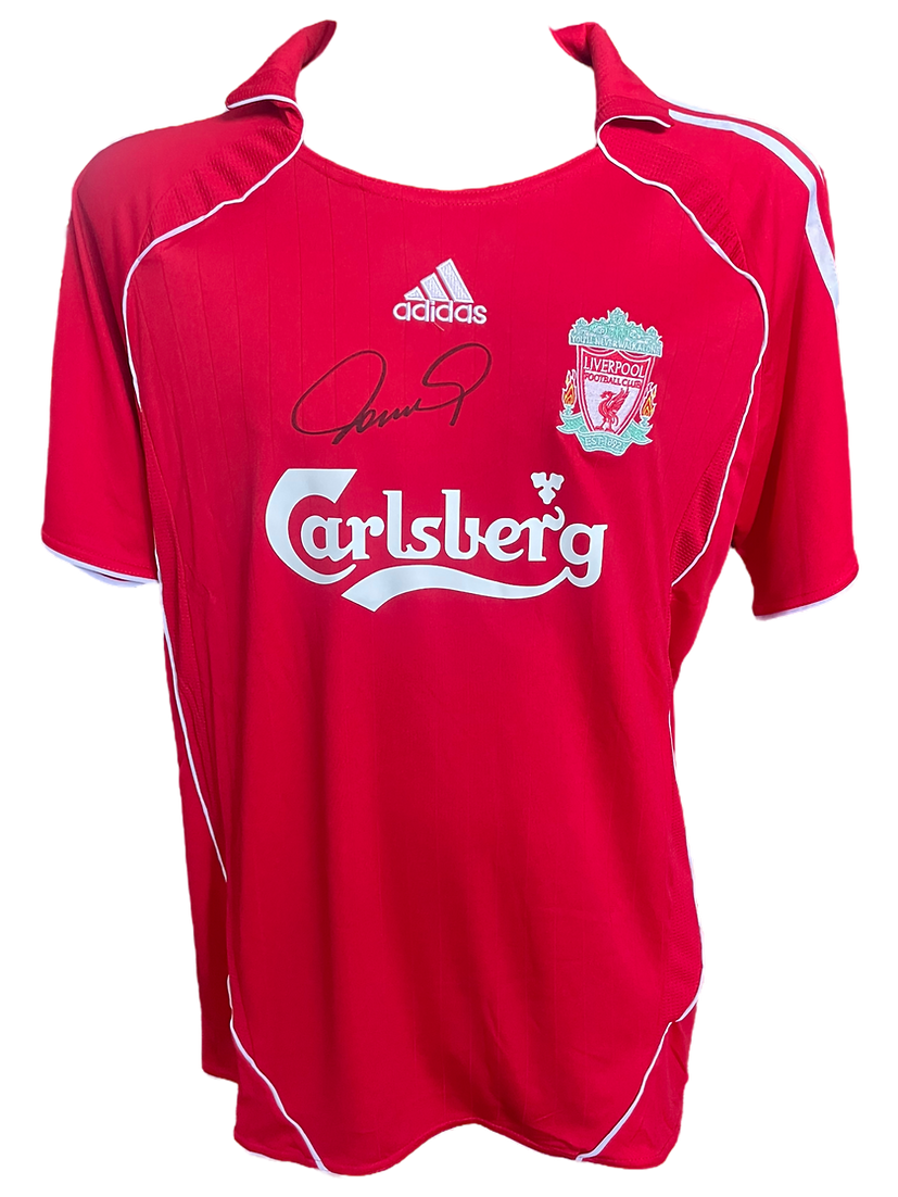 FERNANDO TORRES SIGNED LIVERPOOL 2006/08 HOME SHIRT FRONT (AFTAL COA)