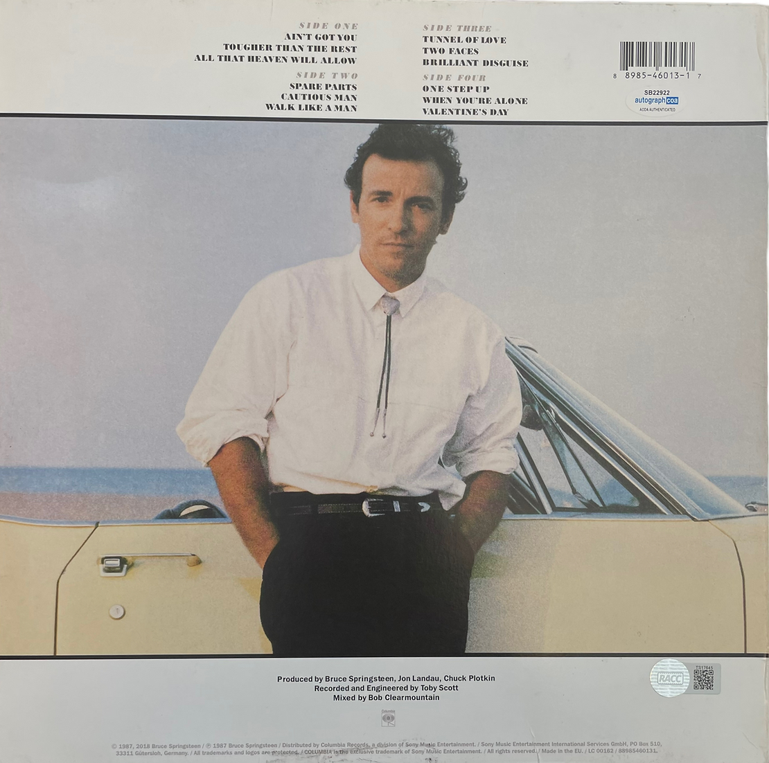 BRUCE SPRINGSTEEN SIGNED TUNNEL OF LOVE VINYL LP (ACOA RACC COA)