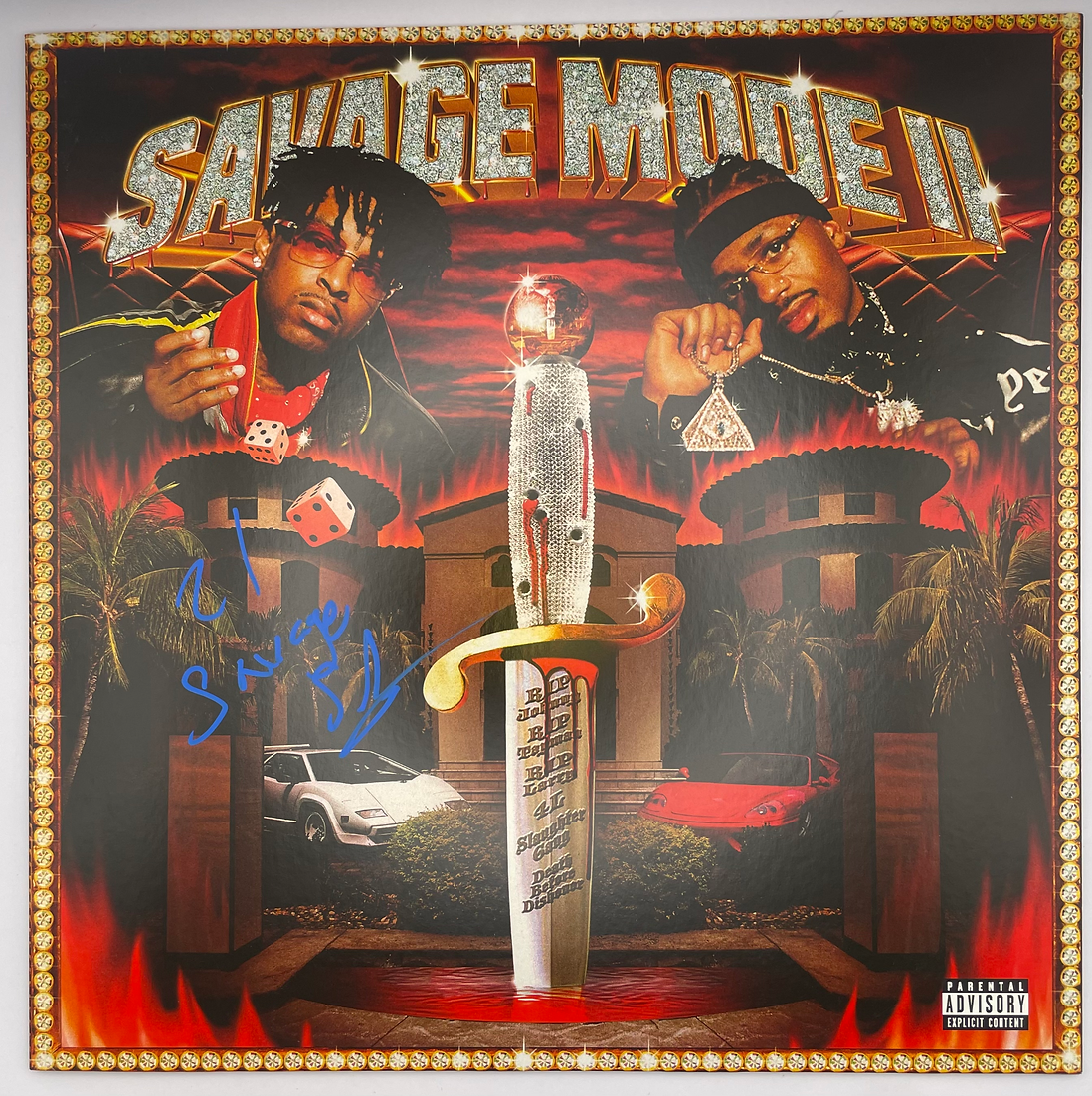21 SAVAGE SIGNED SAVAGE MODE II METRO BOOMIN RAP VINYL (AFTAL COA)