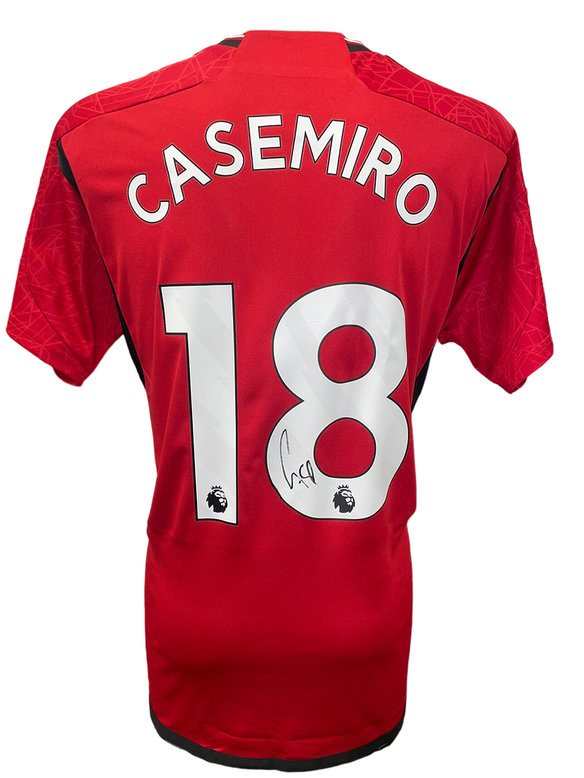 CASEMIRO SIGNED 2023/24 MANCHESTER UTD HOME SHIRT (AFTAL COA)