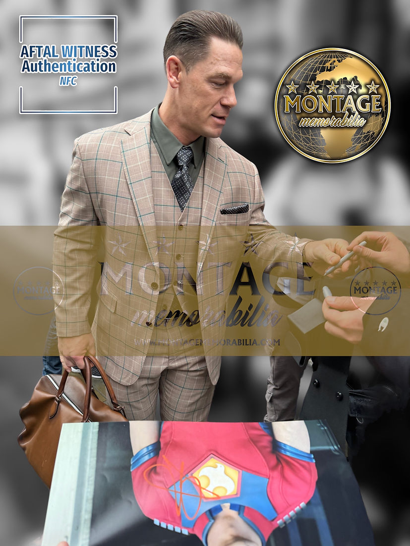 JOHN CENA SIGNED PEACEMAKER SUICIDE SQUAD 16x12 PHOTO (ACG CERT AG16743)