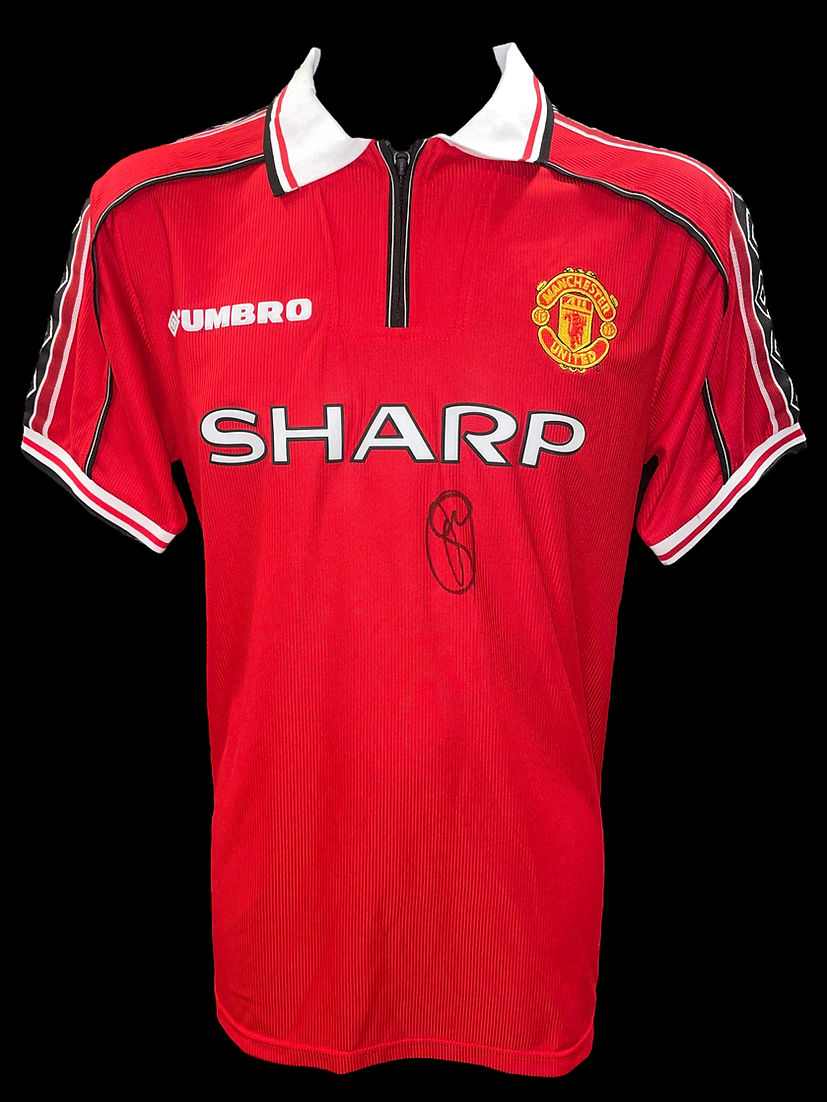 OLE GUNNAR SOLKSJAER SIGNED 1999/2000 MANCHESTER UTD HOME SHIRT (AFTAL COA)