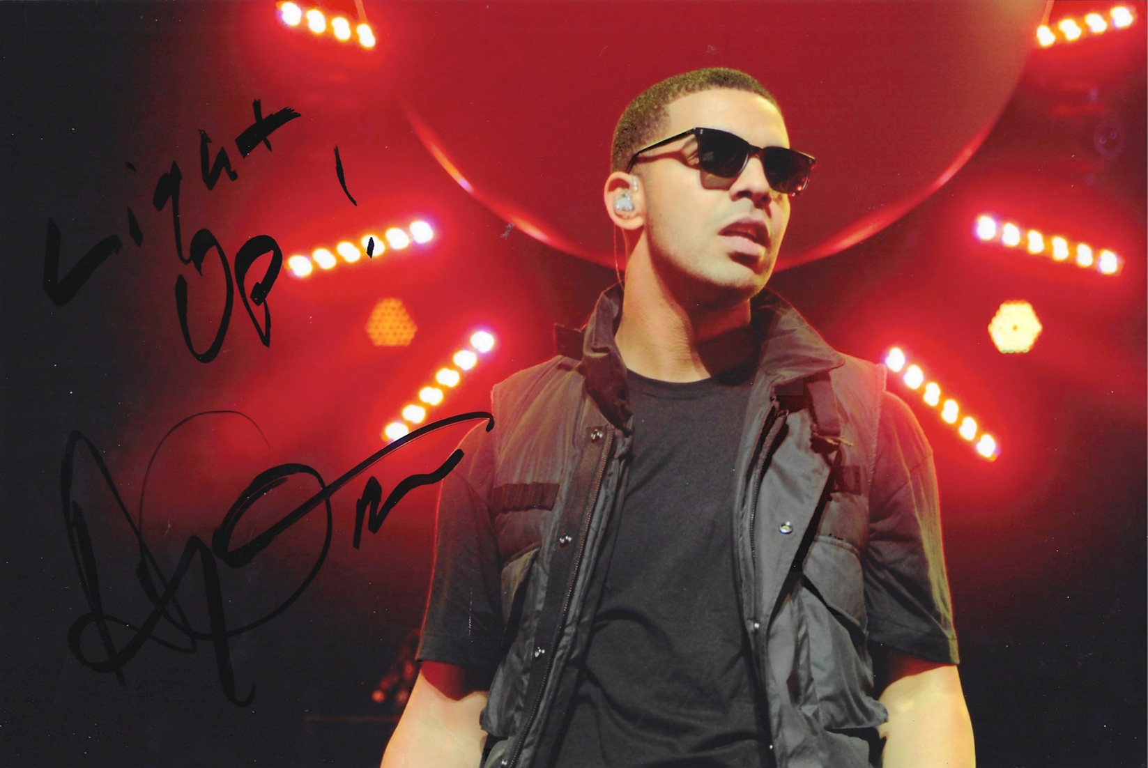 DRAKE SIGNED 12X8 PHOTOGRAPH DRIZZY RAPPER OVO (ACOA RACC COA)