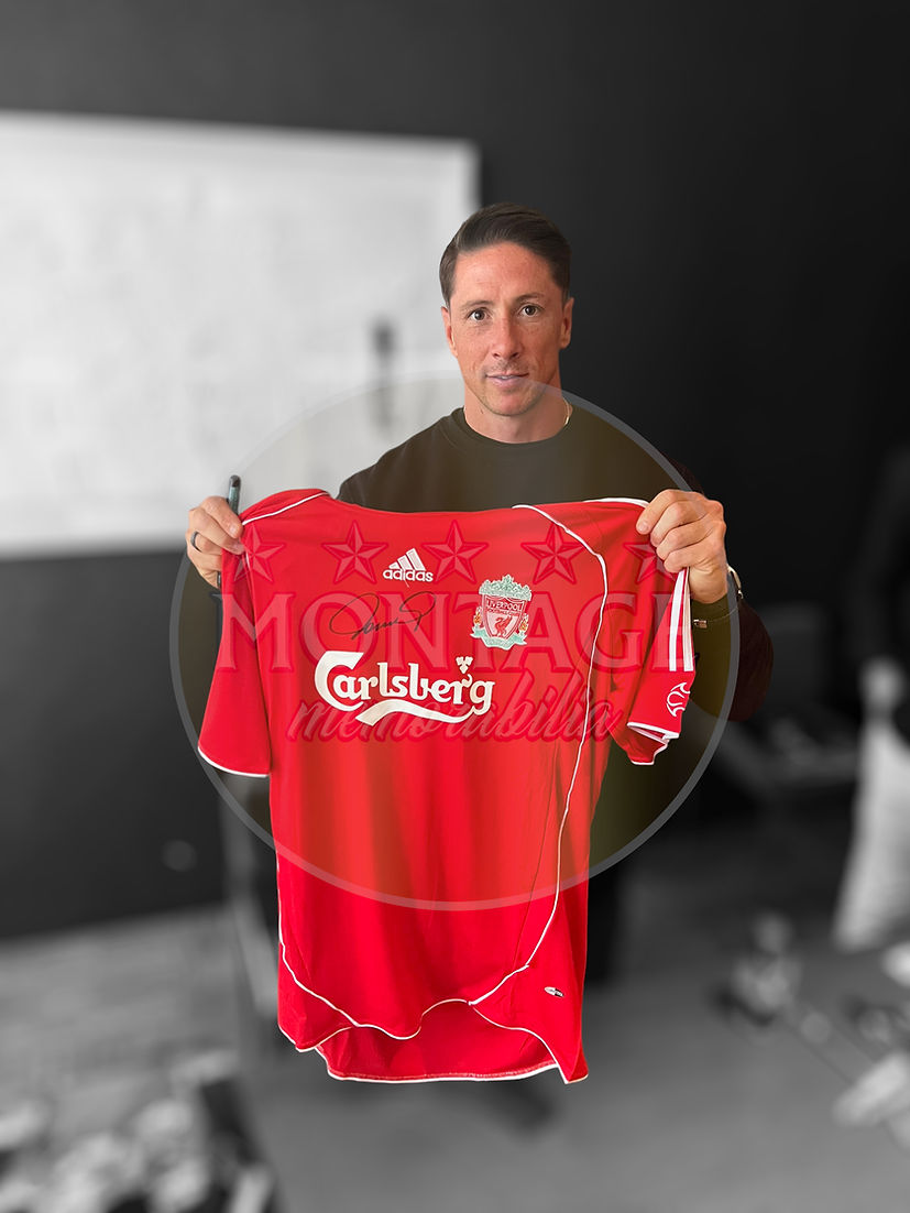 FERNANDO TORRES SIGNED LIVERPOOL 2006/08 HOME SHIRT FRONT (AFTAL COA)