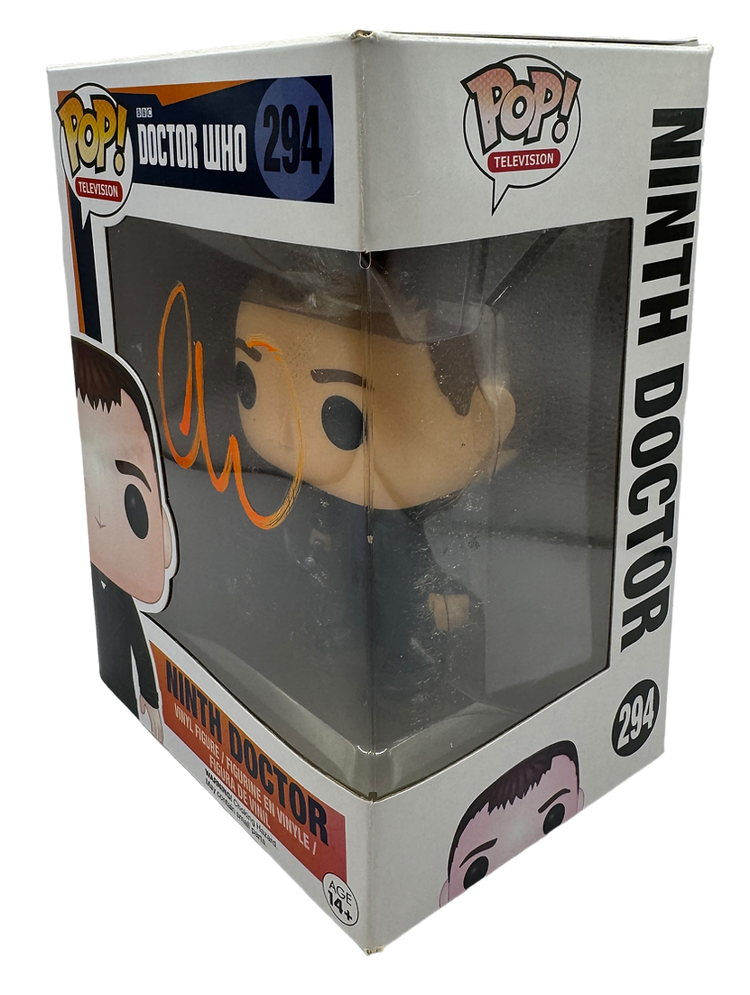 CHRISTOPHER ECCLESTONE SIGNED DR WHO NINTH DOCTOR FUNKO POP! #294 (AFTAL COA)