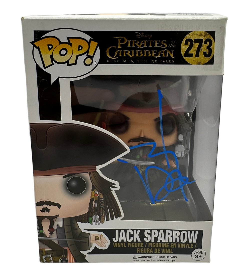 JOHNNY DEPP SIGNED JACK SPARROW FUNKO POP! #273 (AFTAL COA)