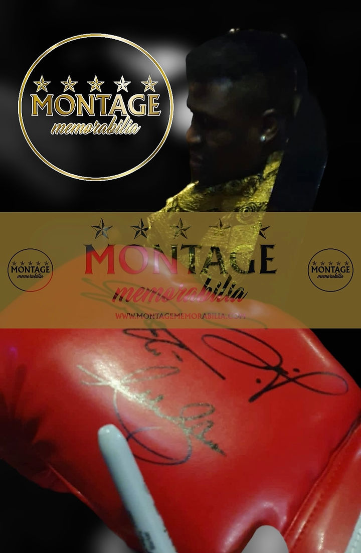 ANTHONY JOSHUA, FRANCIS NGANNOU, TURKI ALSHEIKH SIGNED BOXING GLOVE (AFTAL COA)