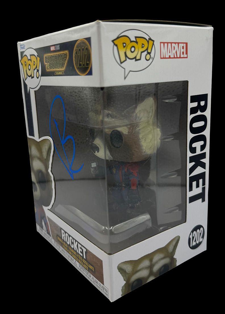 BRADLEY COOPER SIGNED ROCKET FUNKO POP! #1202 (AFTAL COA)