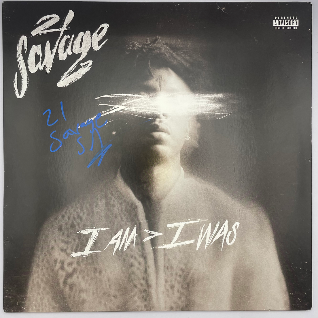 21 SAVAGE SIGNED I AM > I WAS RAP VINYL (AFTAL COA)