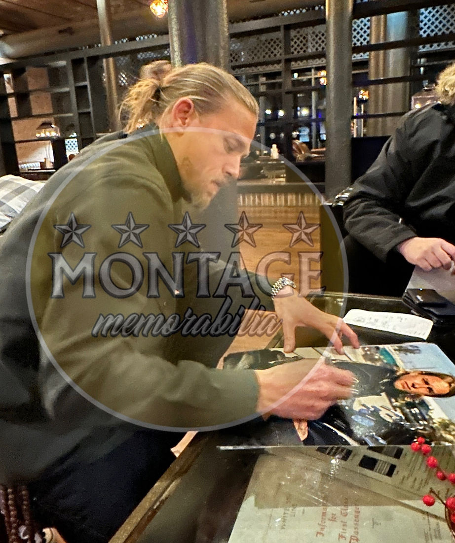 CHARLIE HUNNAM SIGNED JAX TELLER SONS OF ANARCHY 16x12 PHOTO (ACG CERT AG16693)