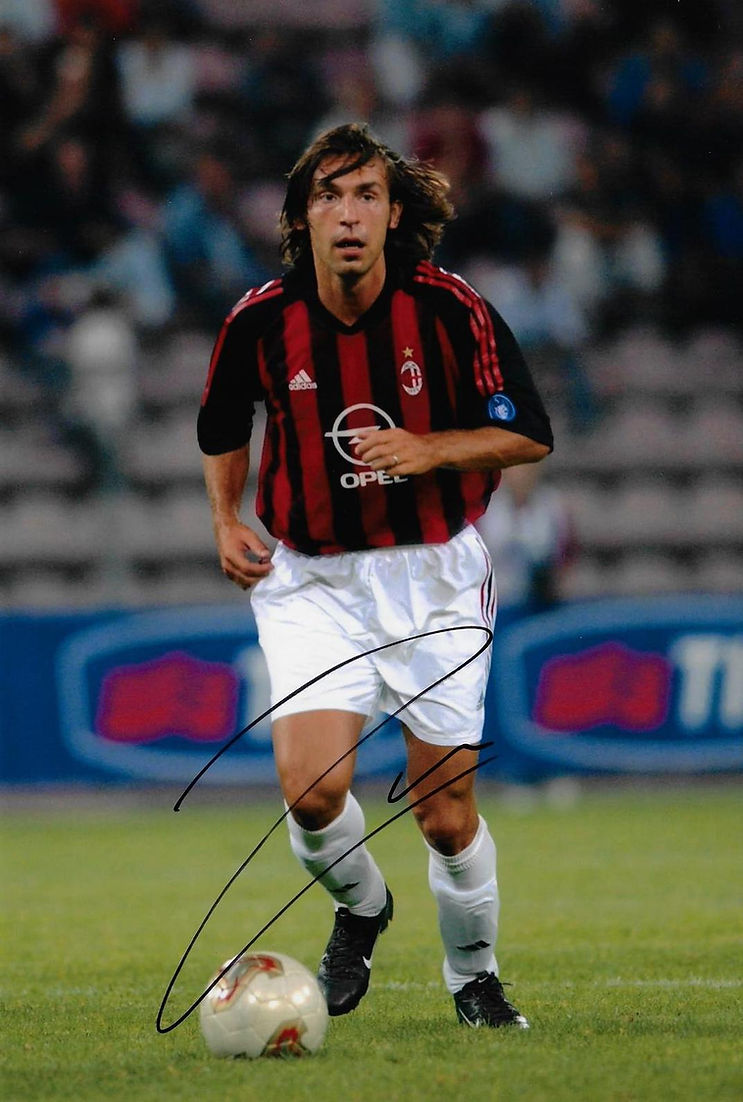 ANDREA PIRLO SIGNED AC MILAN 12x8 PHOTOGRAPH (AFTAL COA)