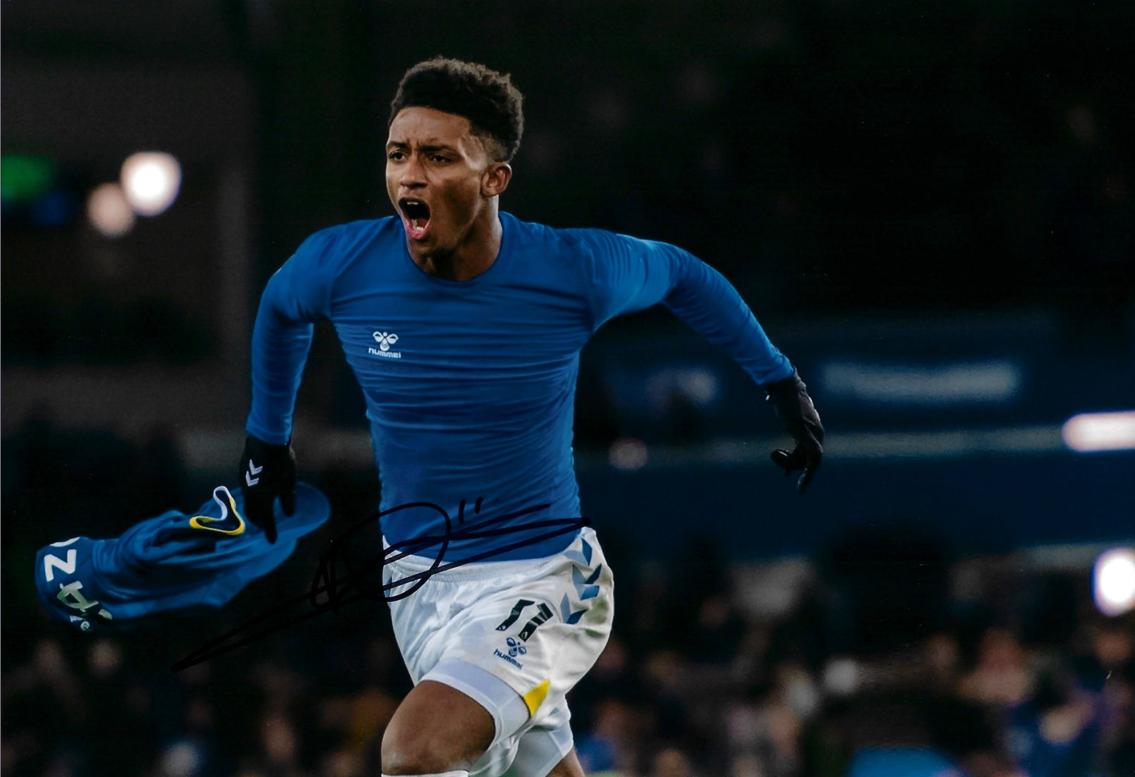 DEMARAI GRAY SIGNED EVERTON FC 12X8 PHOTOGRAPH (AFTAL COA)