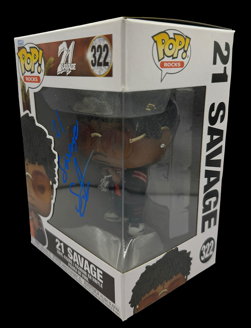 21 SAVAGE SIGNED RAPPER FUNKO POP! #322 (AFTAL COA)
