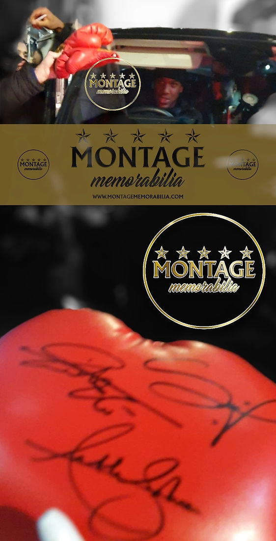 ANTHONY JOSHUA, FRANCIS NGANNOU, TURKI ALSHEIKH SIGNED BOXING GLOVE (AFTAL COA)