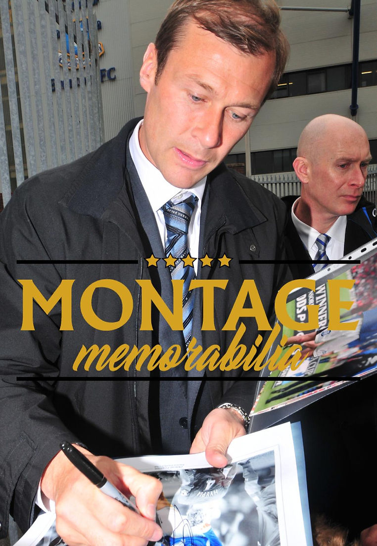 DUNCAN FERGUSON SIGNED EVERTON GOAL 12x8 PHOTOGRAPH (AFTAL COA)
