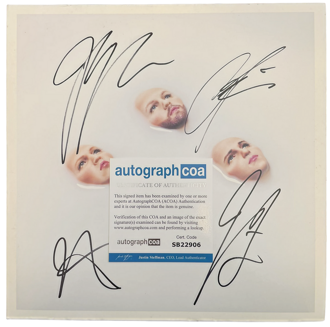 KINGS OF LEON SIGNED WALLS 12" ALBUM VINYL LP (ACOA RACC COA)