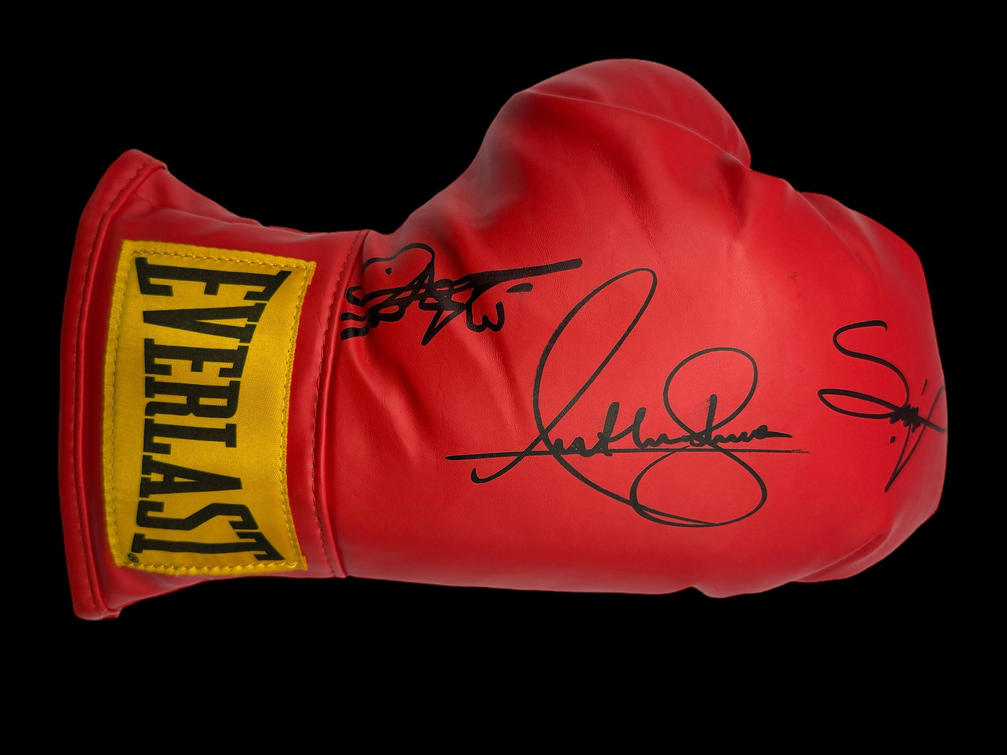 ANTHONY JOSHUA, FRANCIS NGANNOU, TURKI ALSHEIKH SIGNED BOXING GLOVE (AFTAL COA)