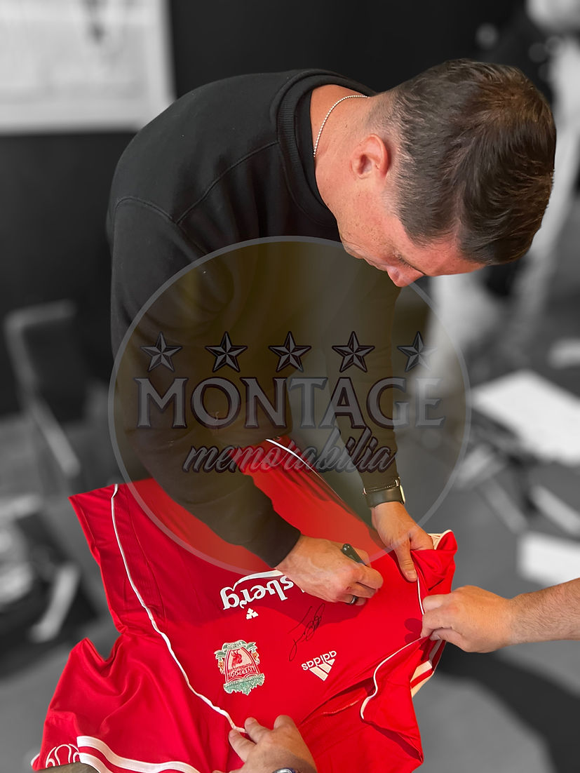 FERNANDO TORRES & STEVEN GERRARD SIGNED LIVERPOOL 2006/08 HOME SHIRT (AFTAL COA)